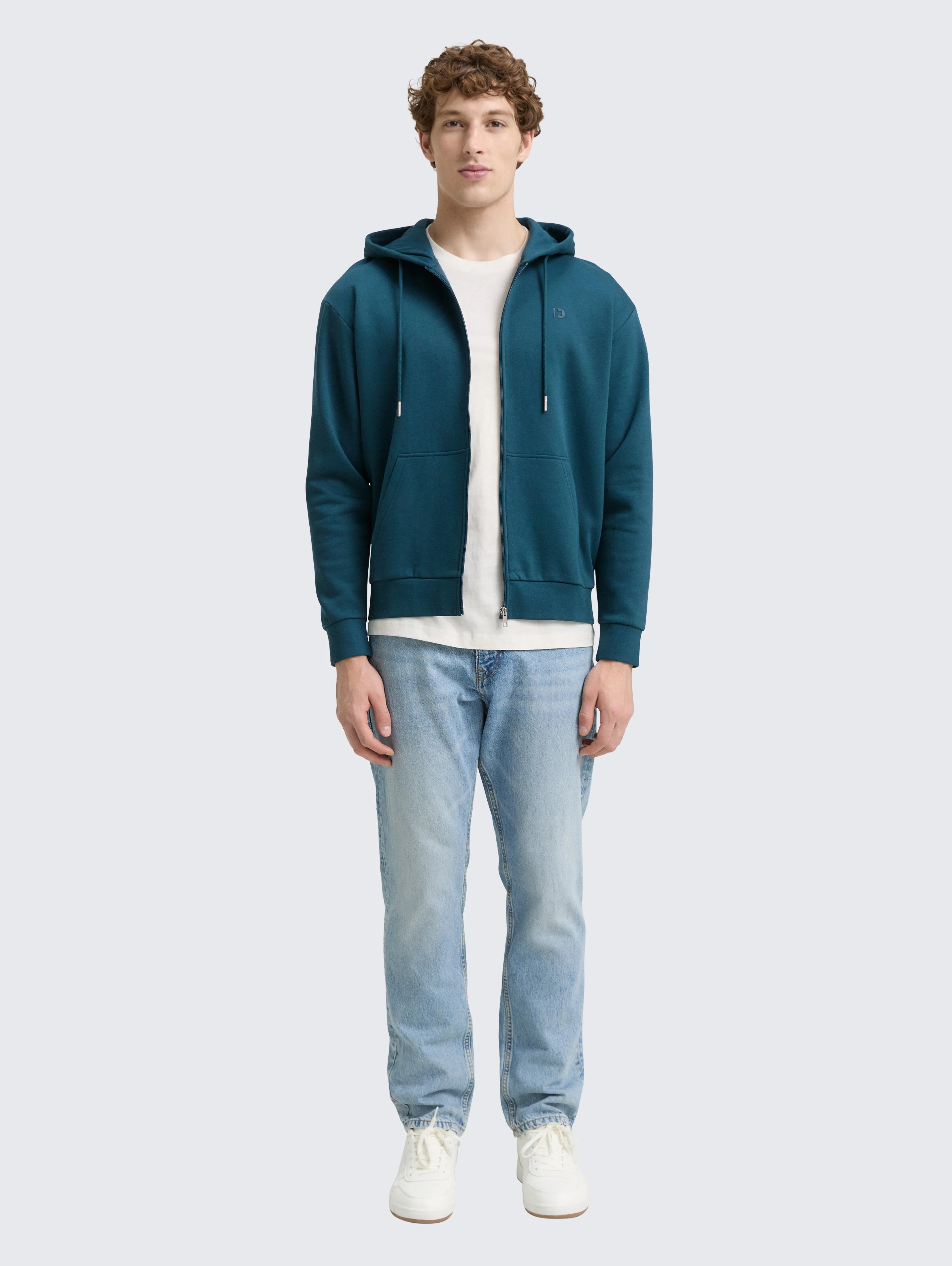 Tom Tailor_0_Hoodie Sweatshirt Jacket with Logo Print_1048078_21179_01