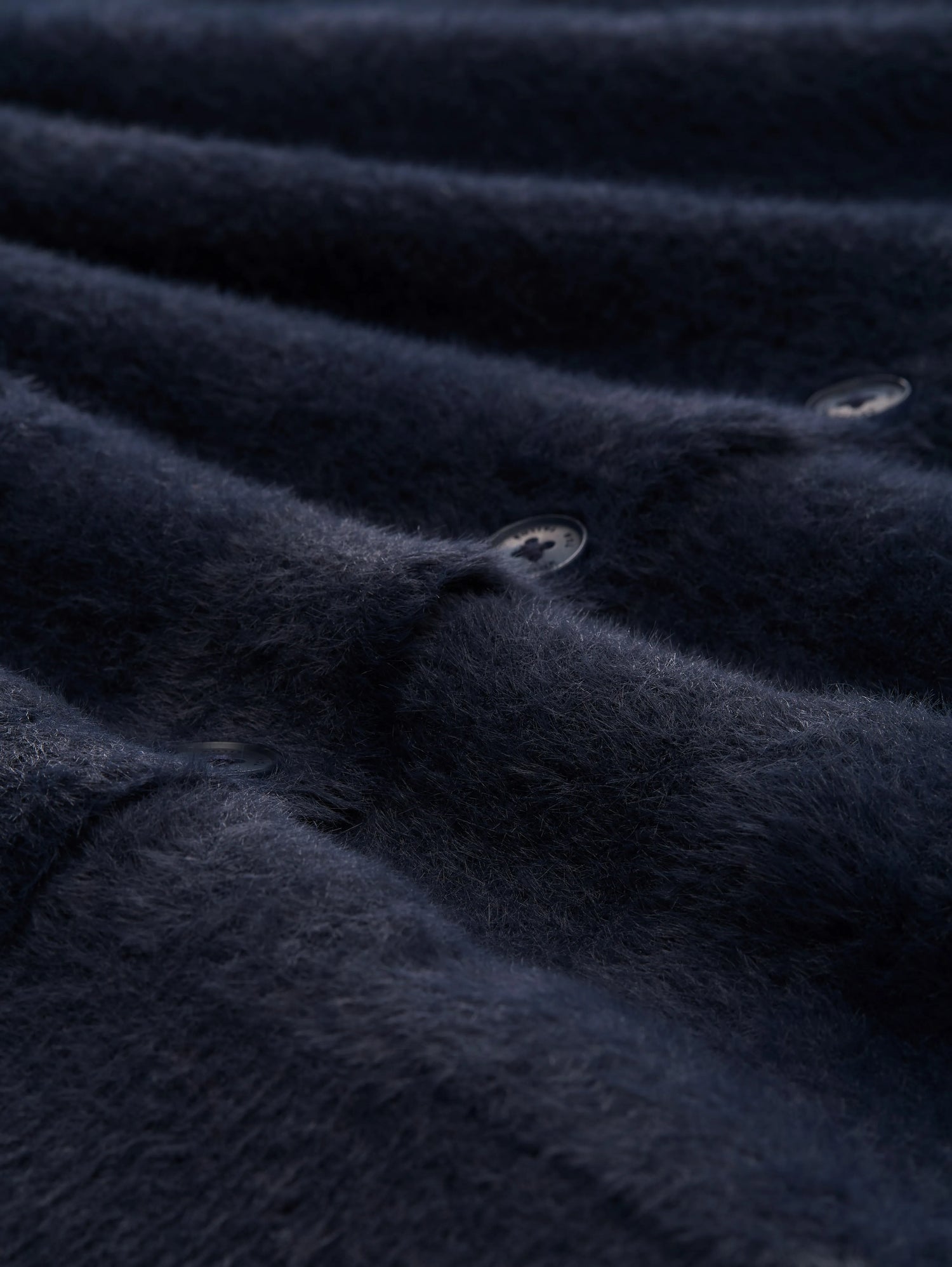 Tom Tailor_Black_Feather Yarn Cardigan with Button Placket_1048318_11019_06