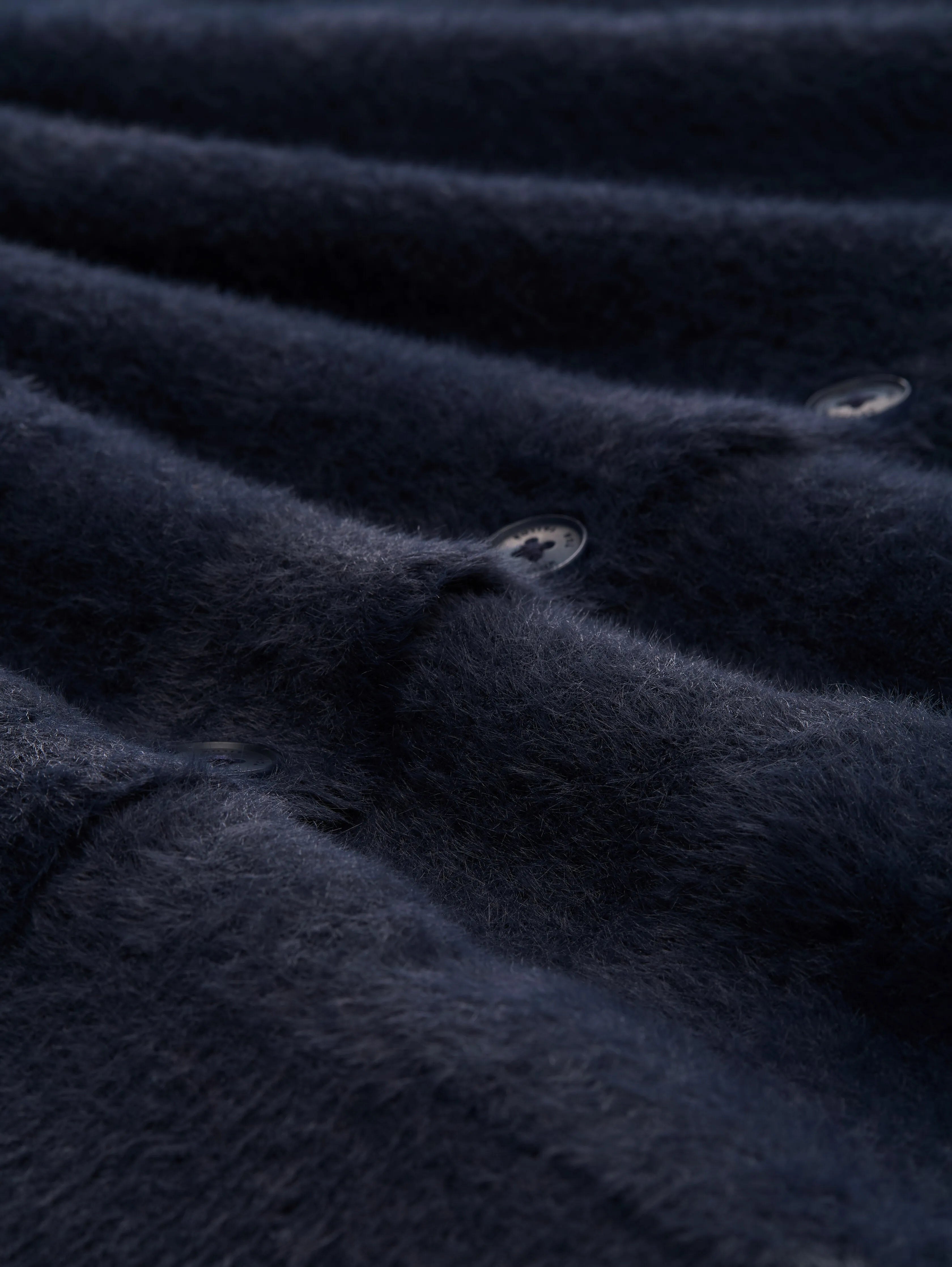 Tom Tailor_Black_Feather Yarn Cardigan with Button Placket_1048318_11019_06