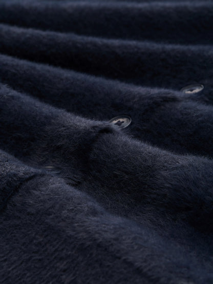 Tom Tailor_Black_Feather Yarn Cardigan with Button Placket_1048318_11019_06