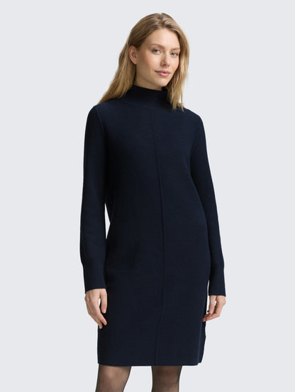 Tom Tailor_0_Knitted Dress with Stand-Up Collar_1048320_11019_02