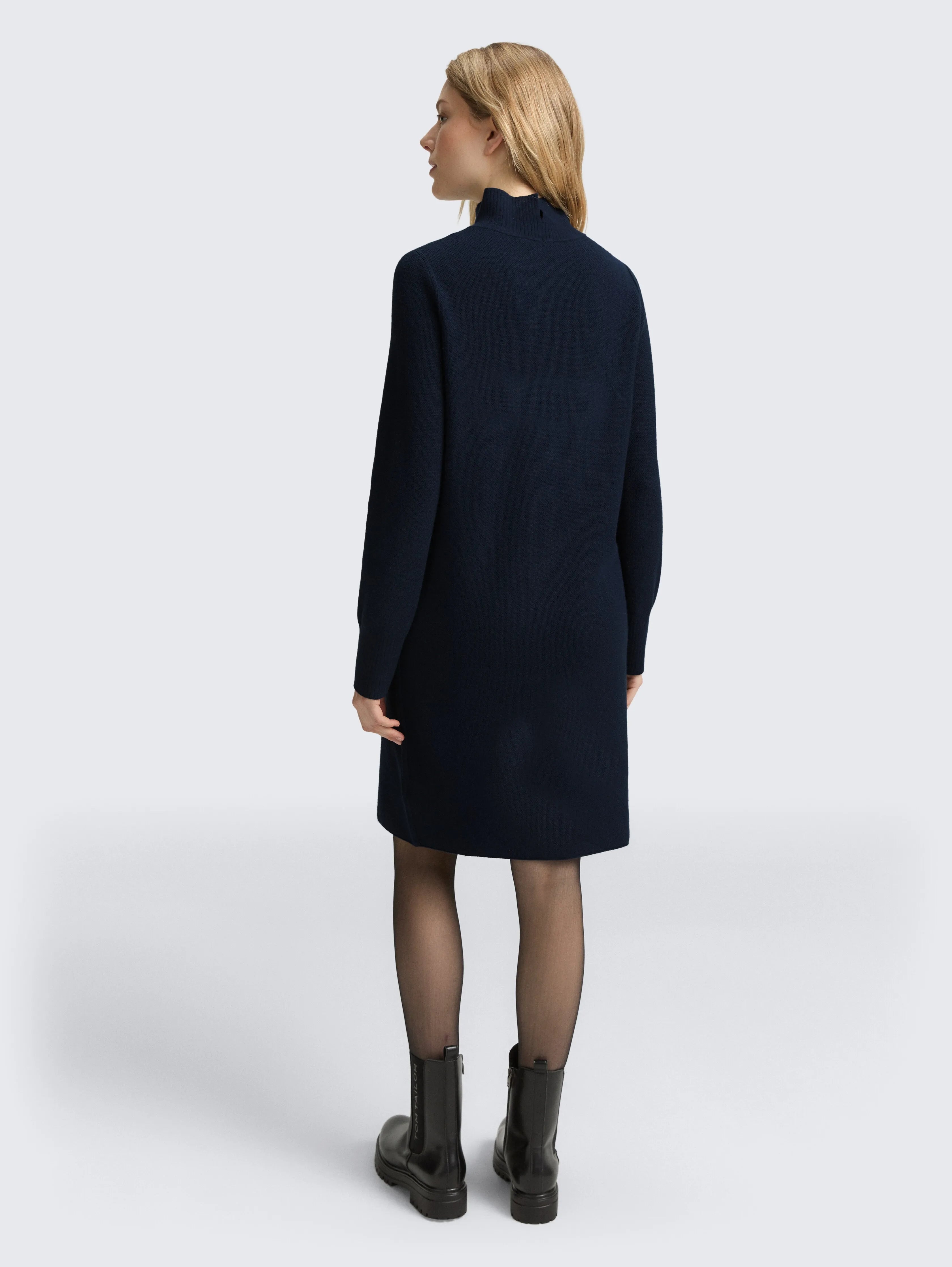 Tom Tailor_0_Knitted Dress with Stand-Up Collar_1048320_11019_03