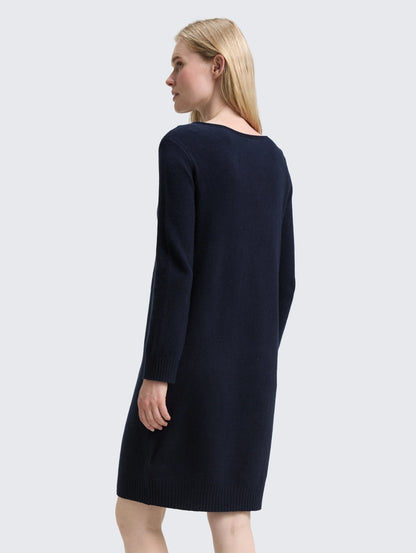 Tom Tailor_0_Knitted Dress with Boat Neckline_1048321_11019_03