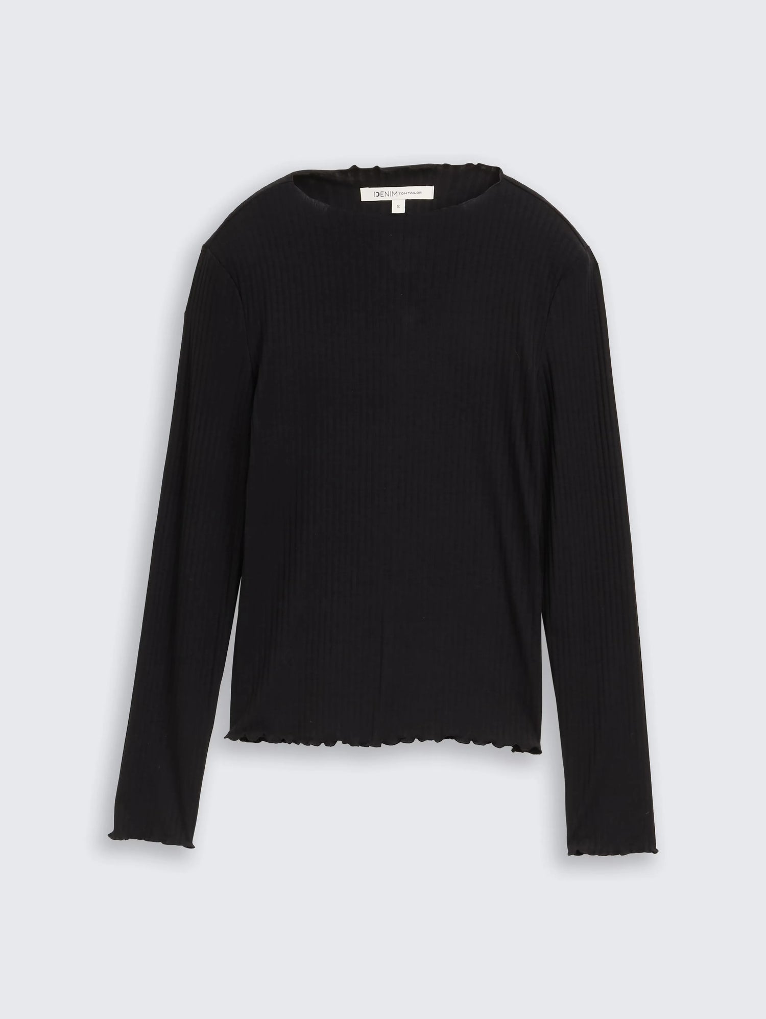 Tom Tailor_0_Ribbed Long-Sleeved Shirt with Stand-Up Collar_1048344_14482_01