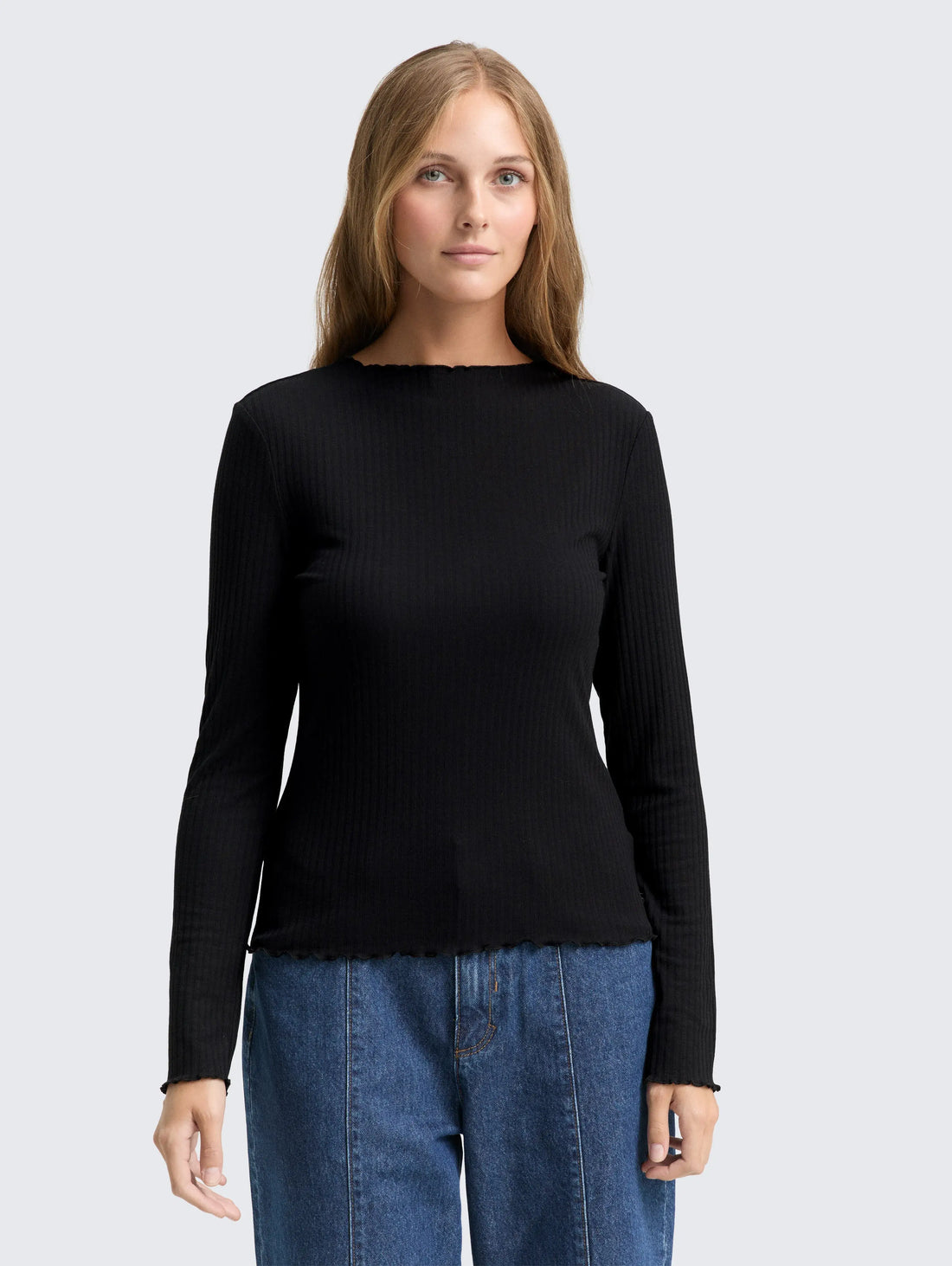 Tom Tailor_0_Ribbed Long-Sleeved Shirt with Stand-Up Collar_1048344_14482_02