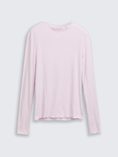 Tom Tailor_0_Ribbed Long-Sleeved Shirt with Stand-Up Collar_1048344_33972_01