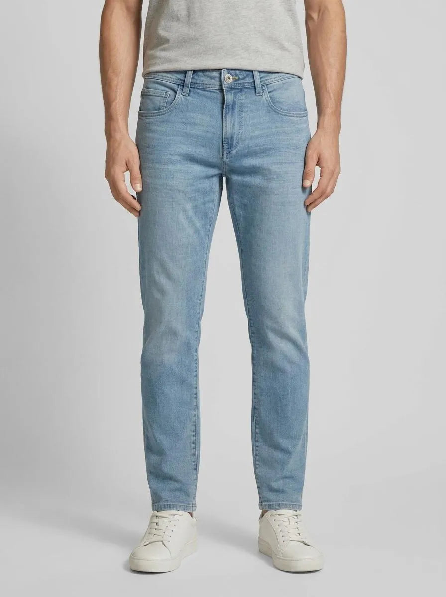 Tom Tailor Used Light Stone Blue Denim Men Ttjosh Regular Slim Jeans SKU: 1048363_10118 Image 00