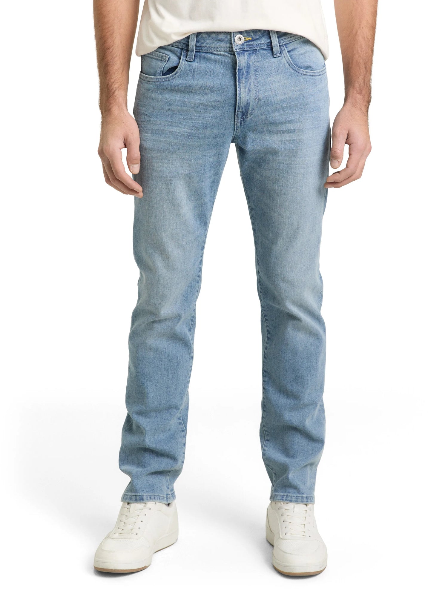 Tom Tailor Used Light Stone Blue Denim Men Ttjosh Regular Slim Jeans SKU: 1048363_10118 Image 01