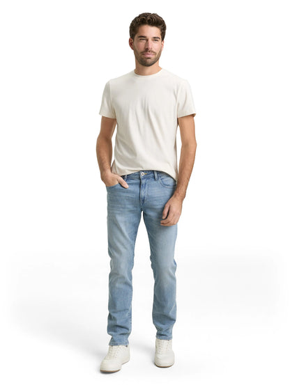 Tom Tailor Used Light Stone Blue Denim Men Ttjosh Regular Slim Jeans SKU: 1048363_10118 Image 03