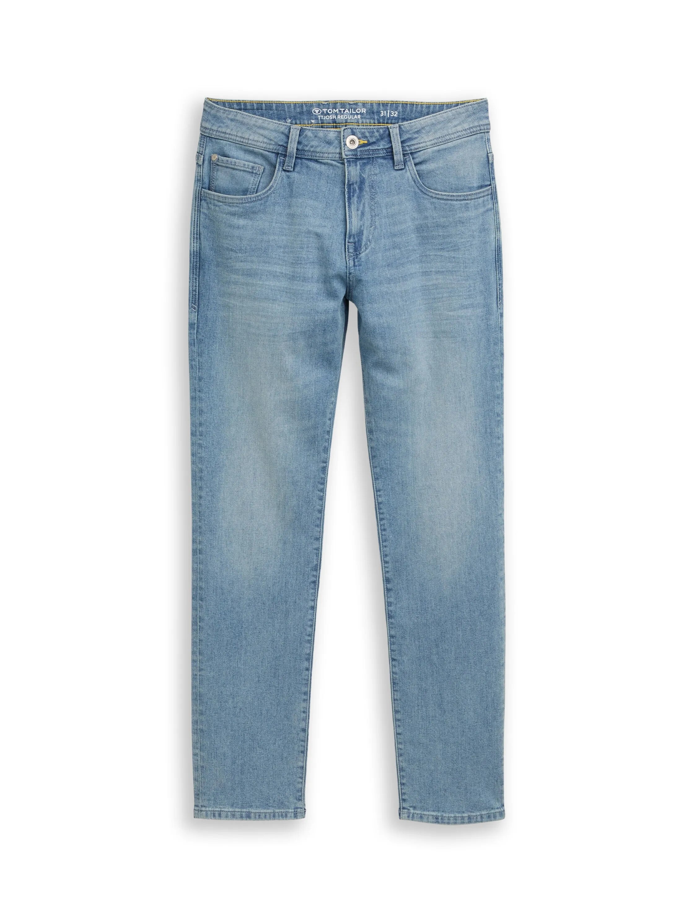 Tom Tailor Used Light Stone Blue Denim Men Ttjosh Regular Slim Jeans SKU: 1048363_10118 Image 06