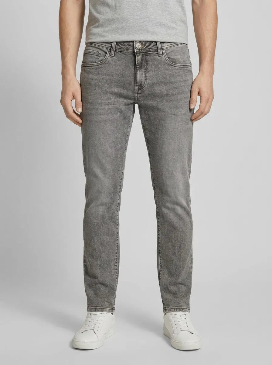 Tom Tailor Used Light Stone Grey Denim Men Ttjosh Regular Slim Jeans SKU: 1048363_10218 Image 00