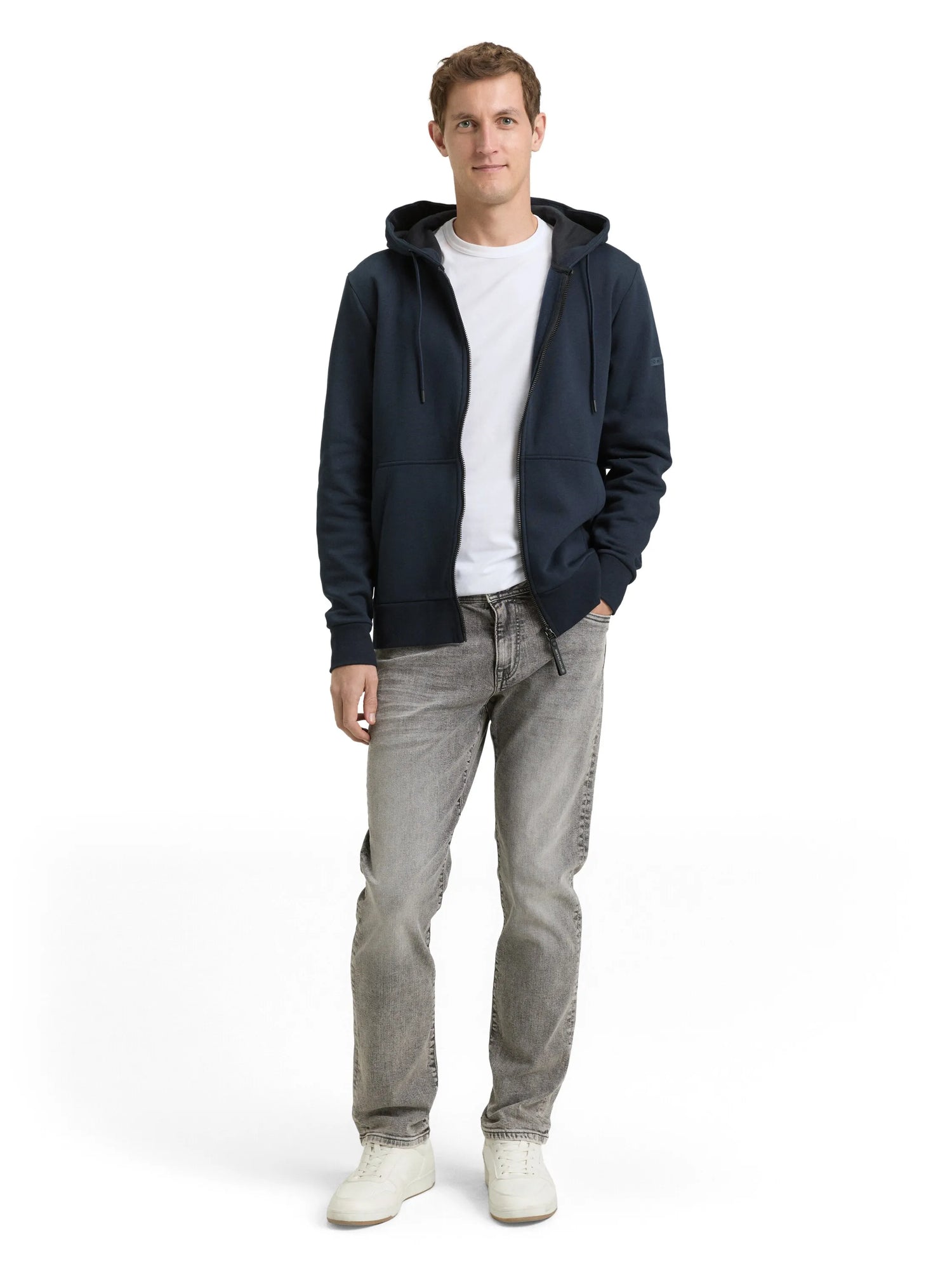 Tom Tailor Used Light Stone Grey Denim Men Ttjosh Regular Slim Jeans SKU: 1048363_10218 Image 03