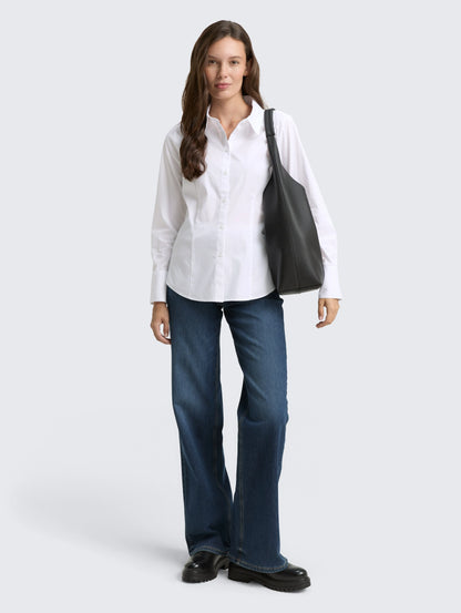 Tom Tailor_0_Fitted Poplin Shirt Blouse_1048370_20000_01