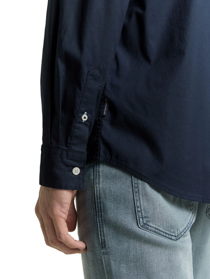 Tom Tailor Sky Captain Blue Men Regular Fit Shirt with Stretch SKU: 1048449_10668 Image 04