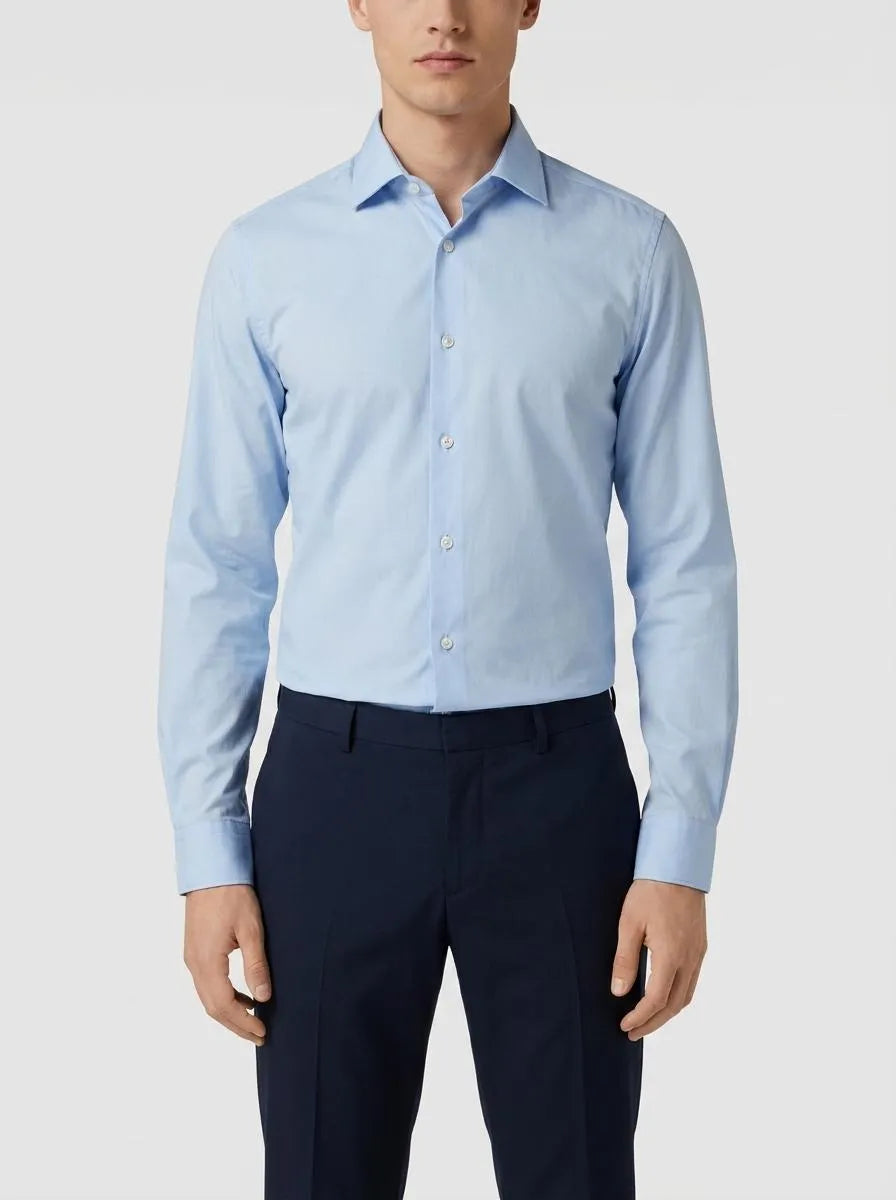 Tom Tailor Light Metal Blue Men Regular Fit Shirt with Stretch SKU: 1048449_13302 Image 00
