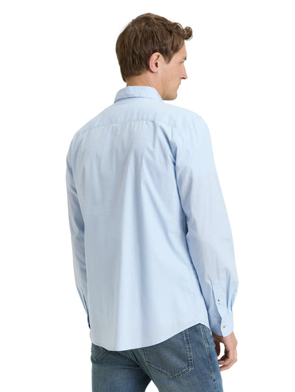 Tom Tailor Light Metal Blue Men Regular Fit Shirt with Stretch SKU: 1048449_13302 Image 02