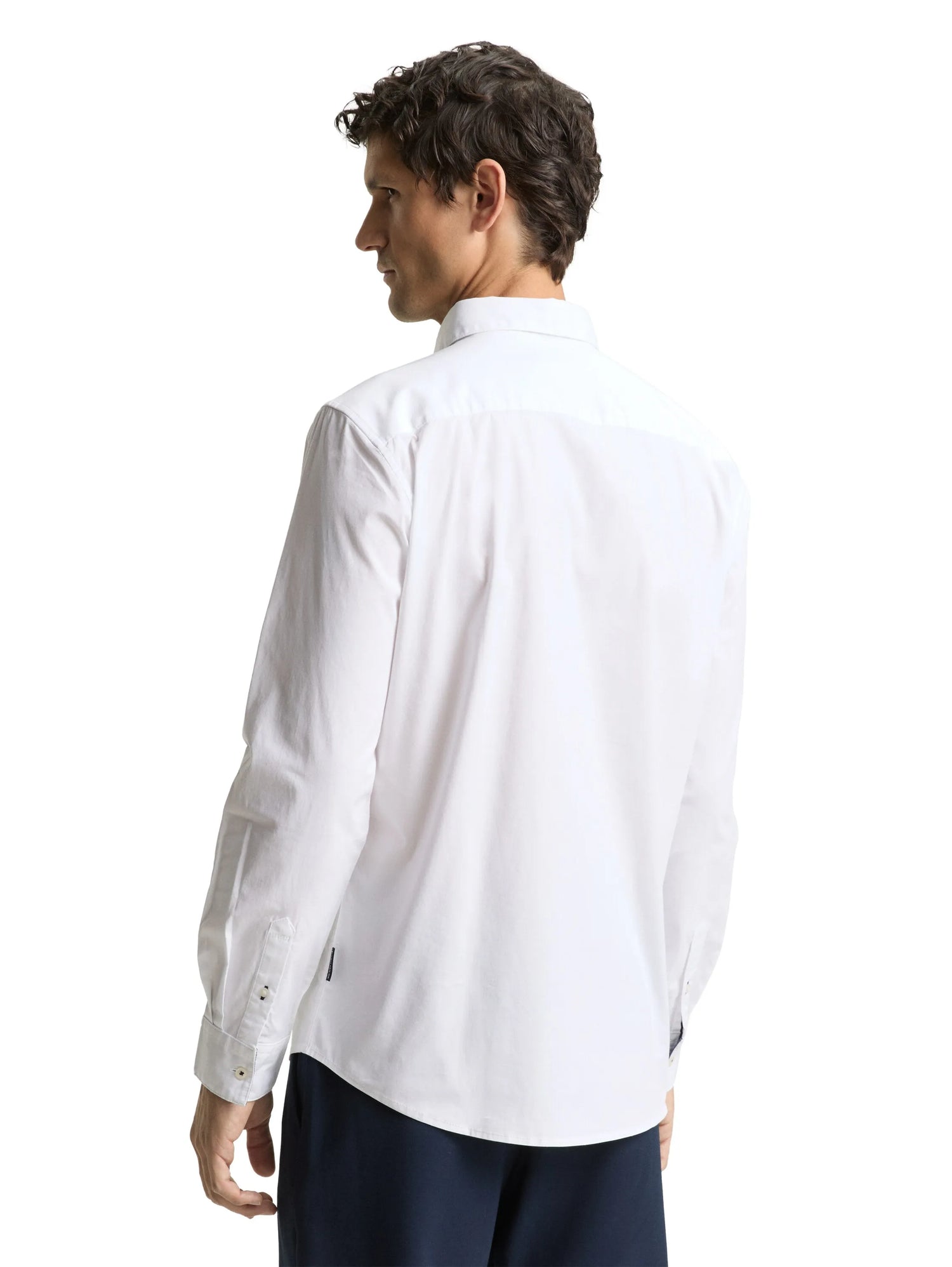 Tom Tailor White Men Regular Fit Shirt with Stretch SKU: 1048449_20000 Image 02