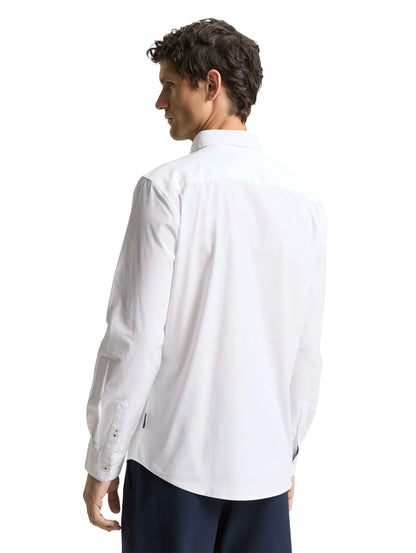 Tom Tailor White Men Regular Fit Shirt with Stretch SKU: 1048449_20000 Image 02