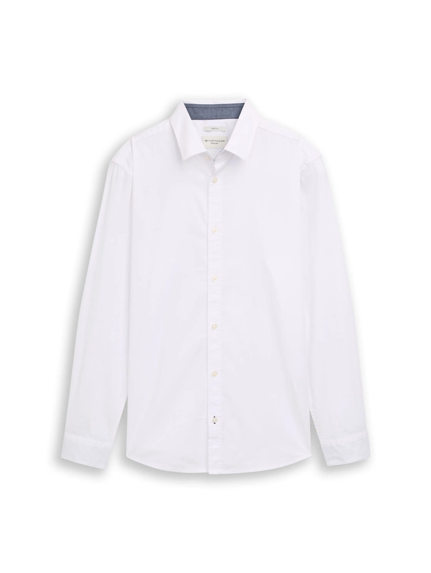 Tom Tailor White Men Regular Fit Shirt with Stretch SKU: 1048449_20000 Image 06