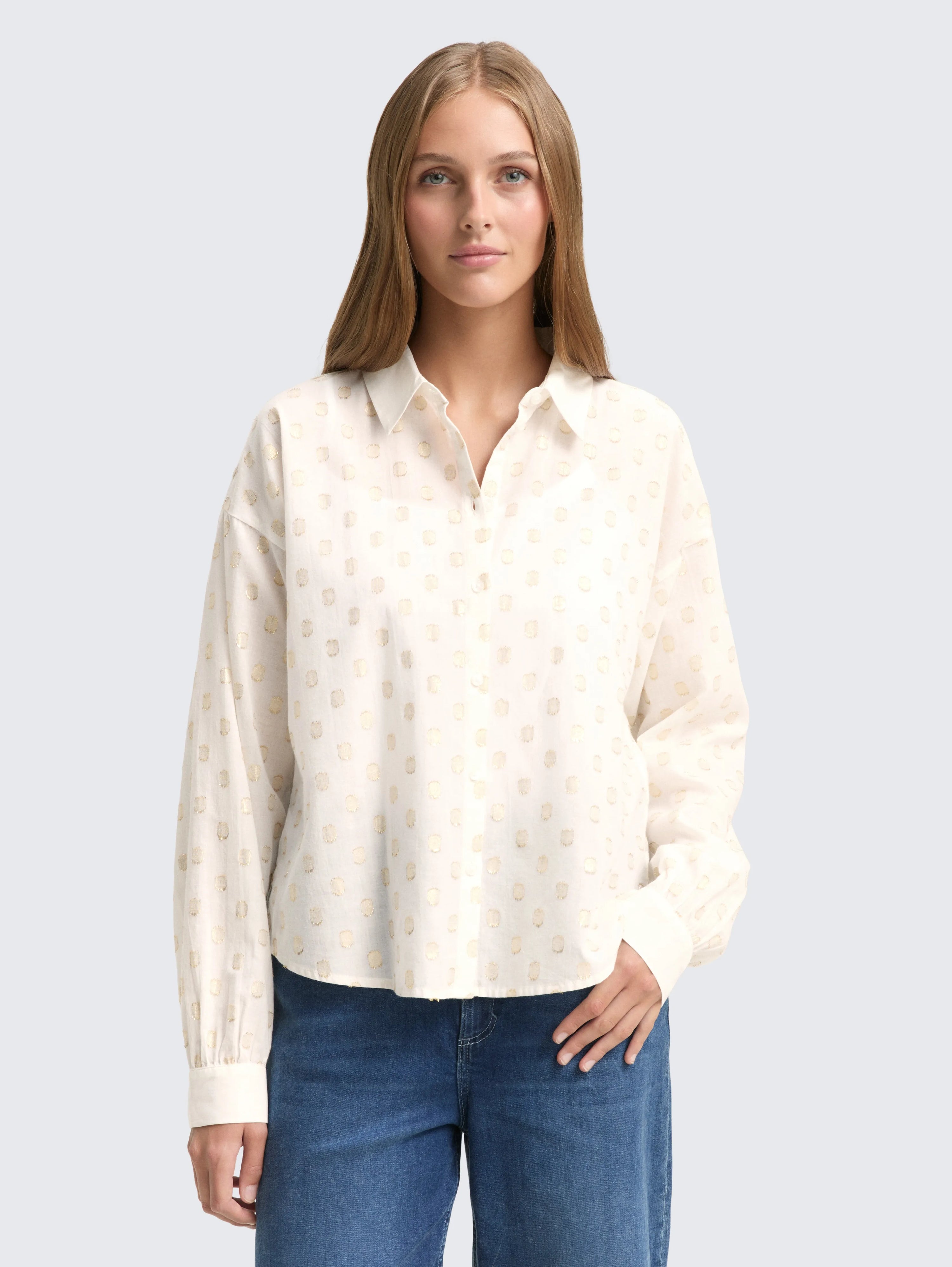 Tom Tailor_0_Shirt Blouse with Glitter Dot Pattern_1048573_39032_01