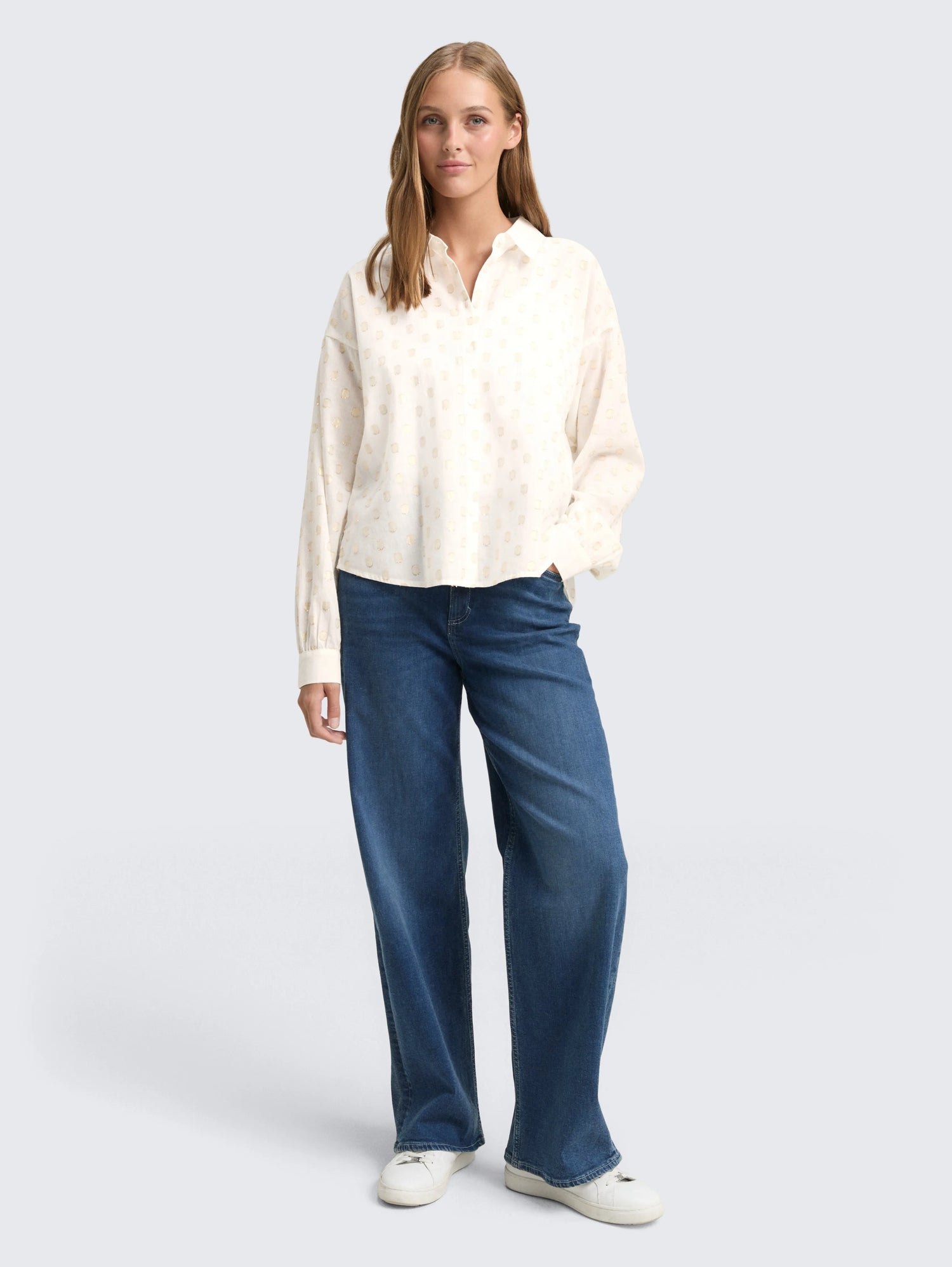 Tom Tailor_0_Shirt Blouse with Glitter Dot Pattern_1048573_39032_02