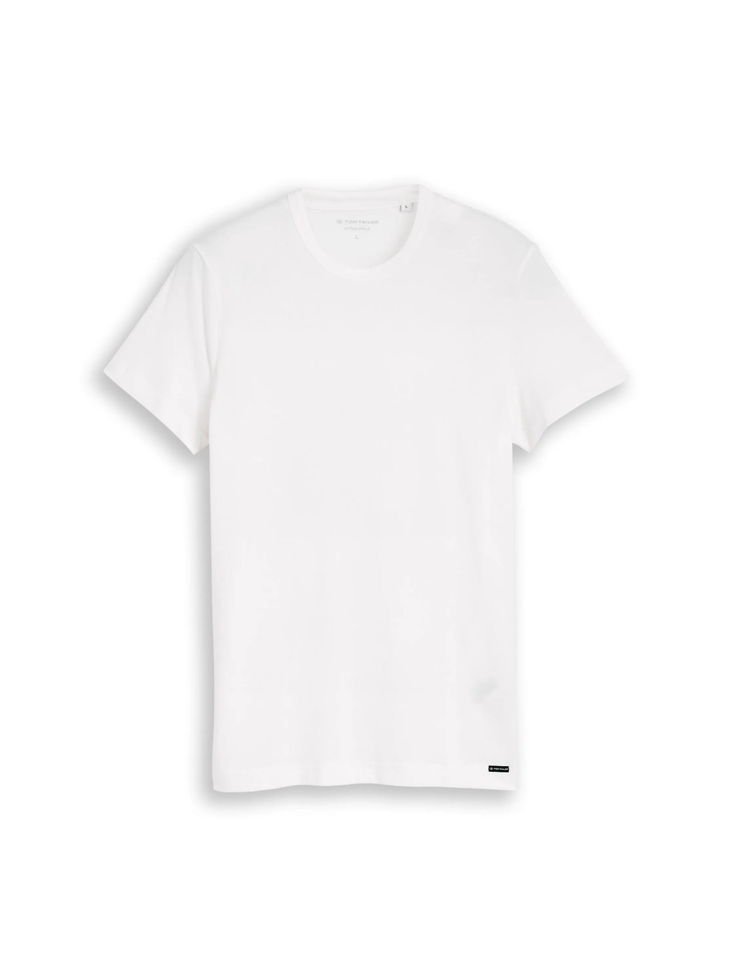 Tom Tailor Gardenia White Men Slim-Fit Cotton T-Shirt SKU: 1048598_10348 Image 06