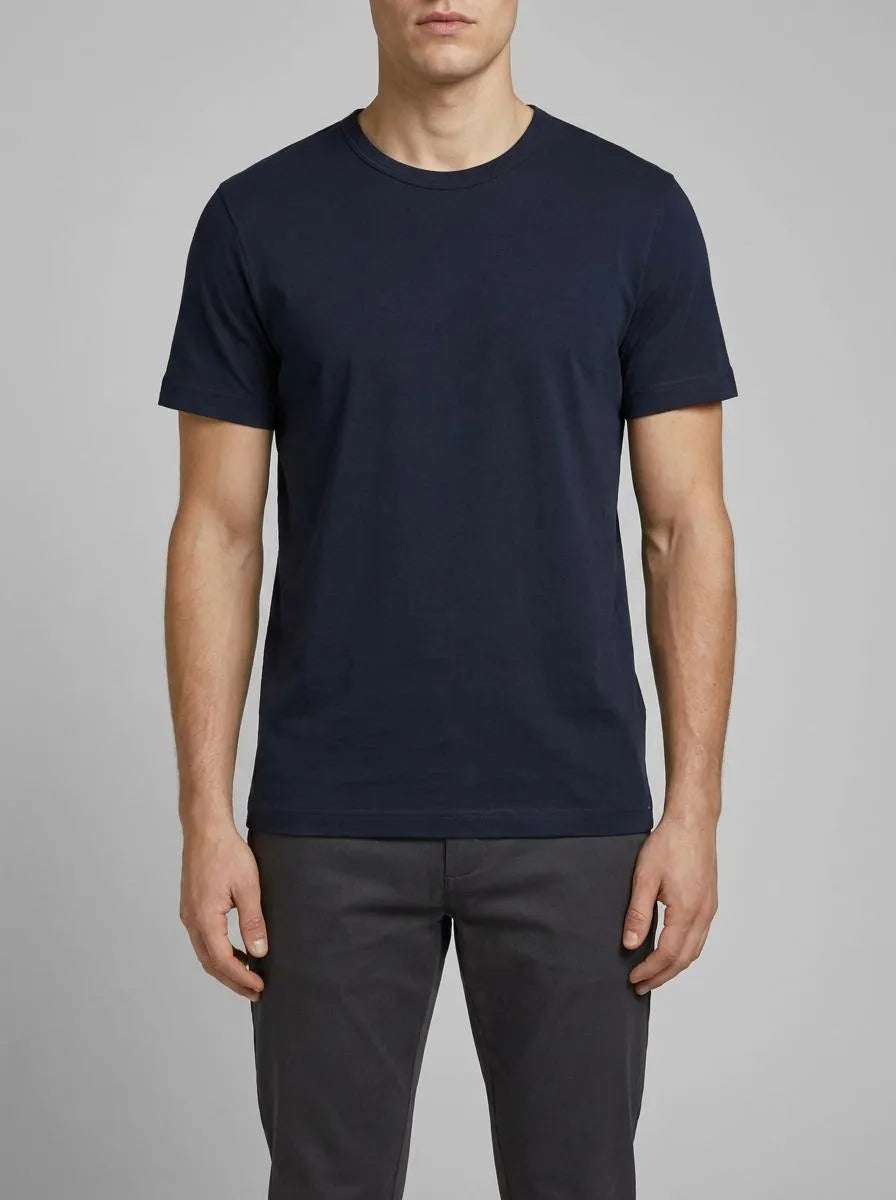 Tom Tailor Sky Captain Blue Men Slim-Fit Cotton T-Shirt SKU: 1048598_10668 Image 00
