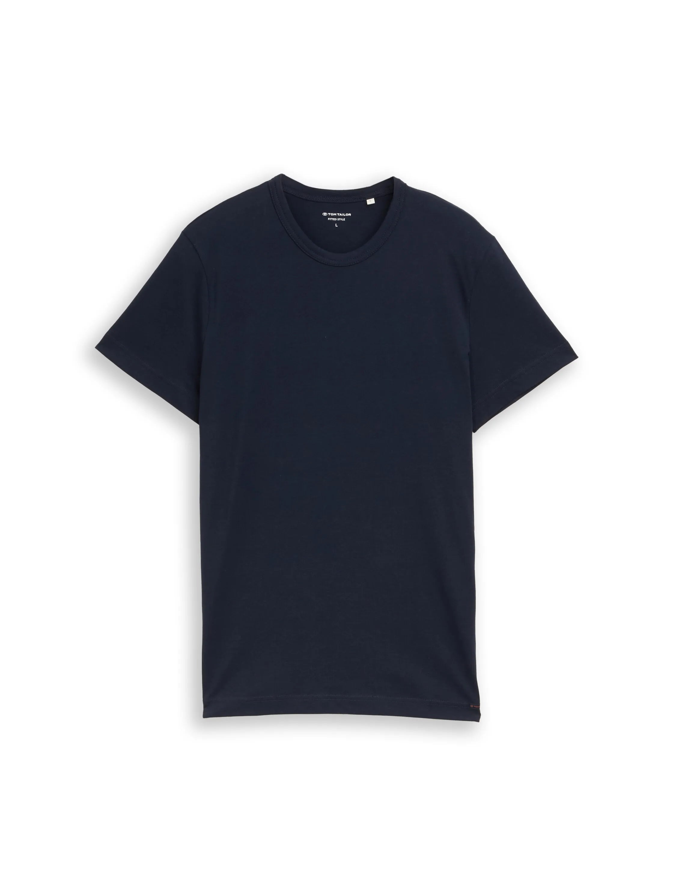 Tom Tailor Sky Captain Blue Men Slim-Fit Cotton T-Shirt SKU: 1048598_10668 Image 06