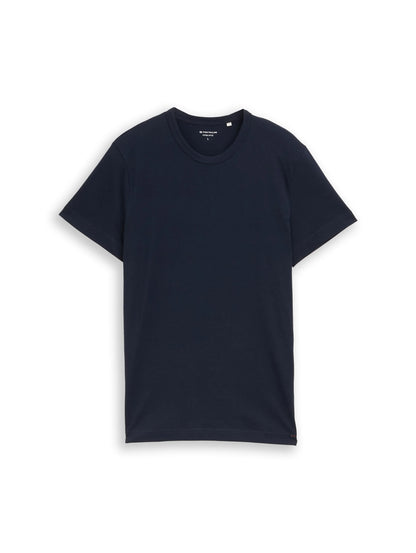 Tom Tailor Sky Captain Blue Men Slim-Fit Cotton T-Shirt SKU: 1048598_10668 Image 06