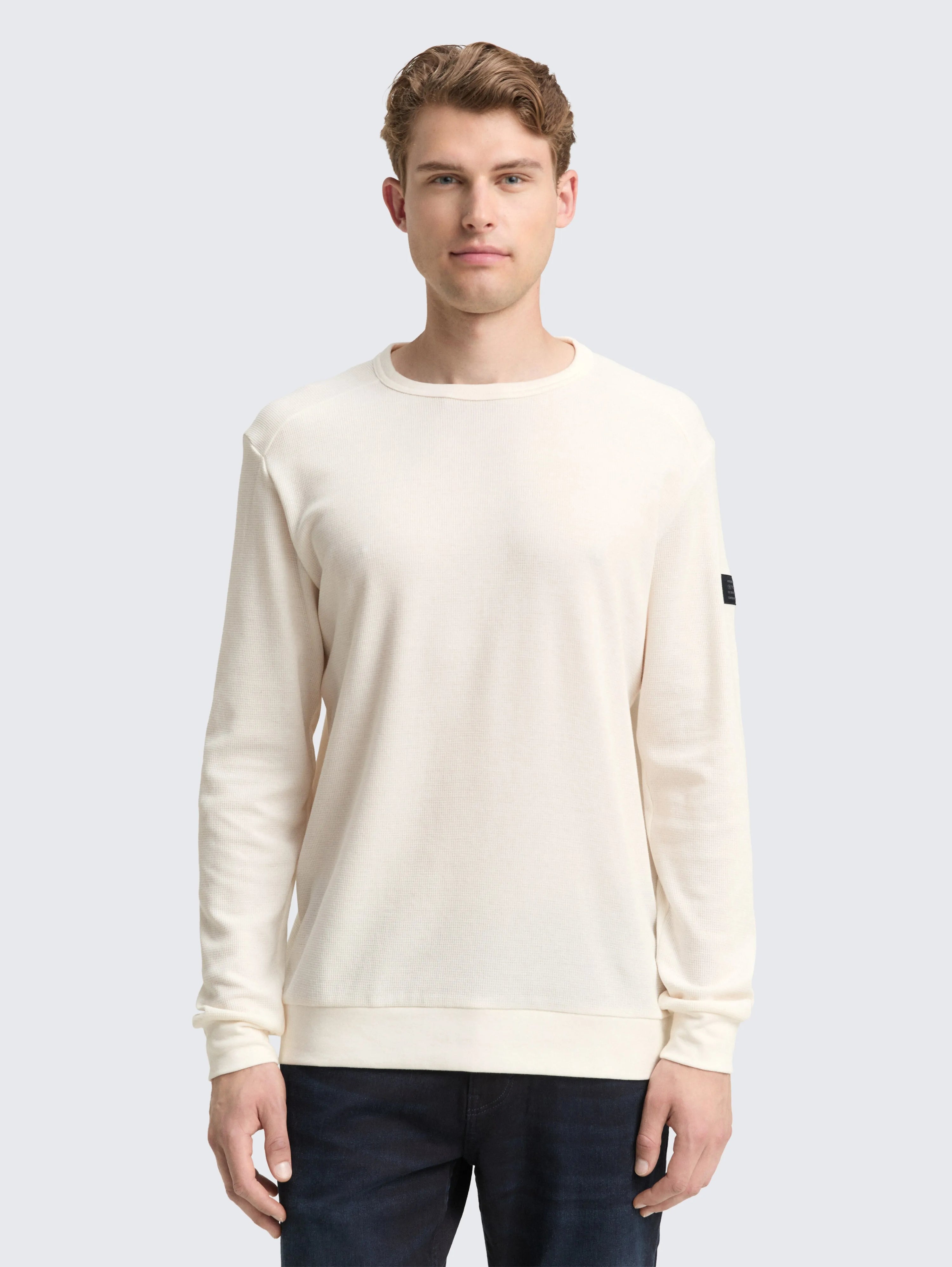 Tom Tailor_0_Long-Sleeved Shirt with Waffle Texture_1048612_10348_01