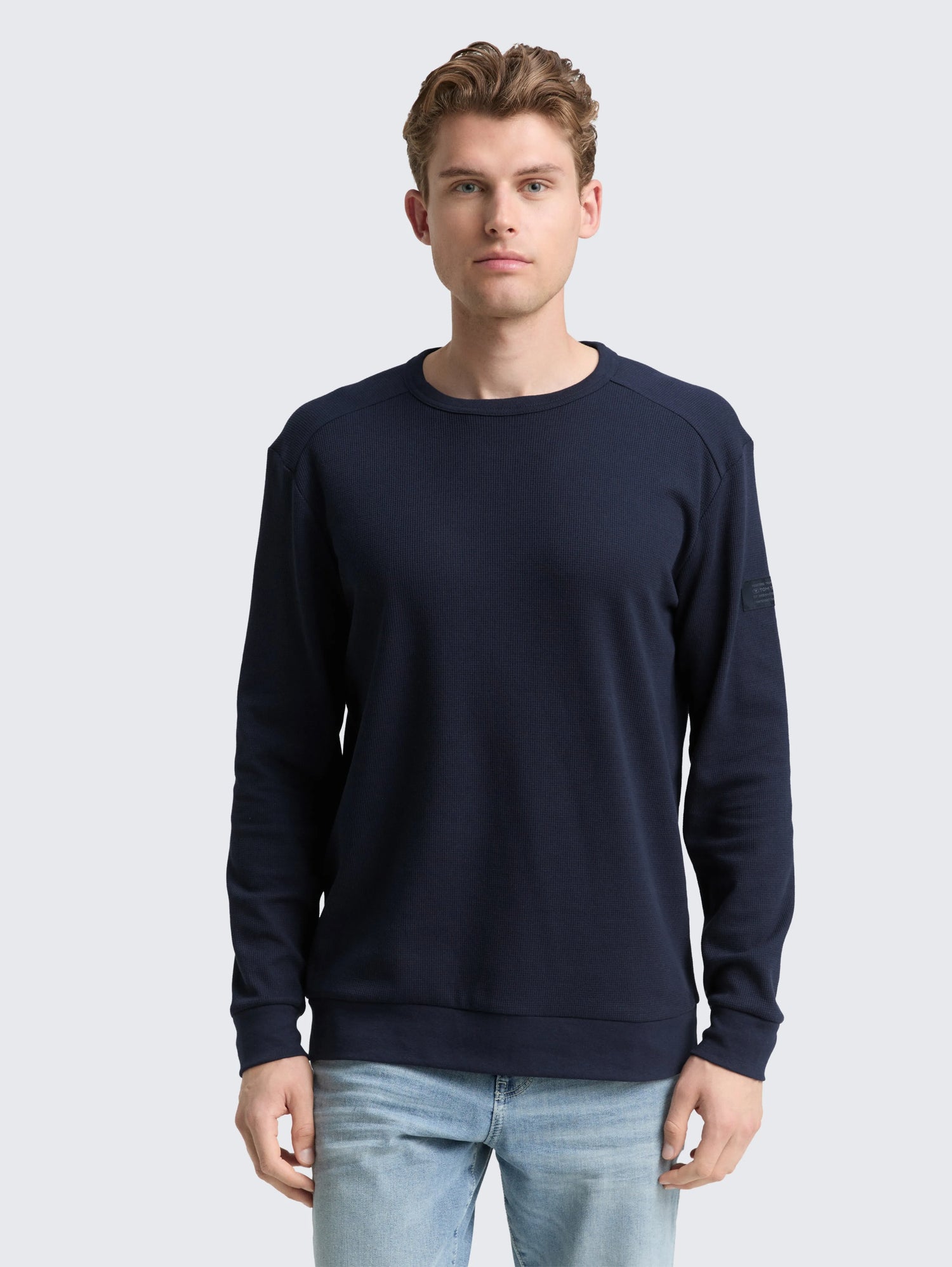 Tom Tailor_0_Long-Sleeved Shirt with Waffle Texture_1048612_10668_01