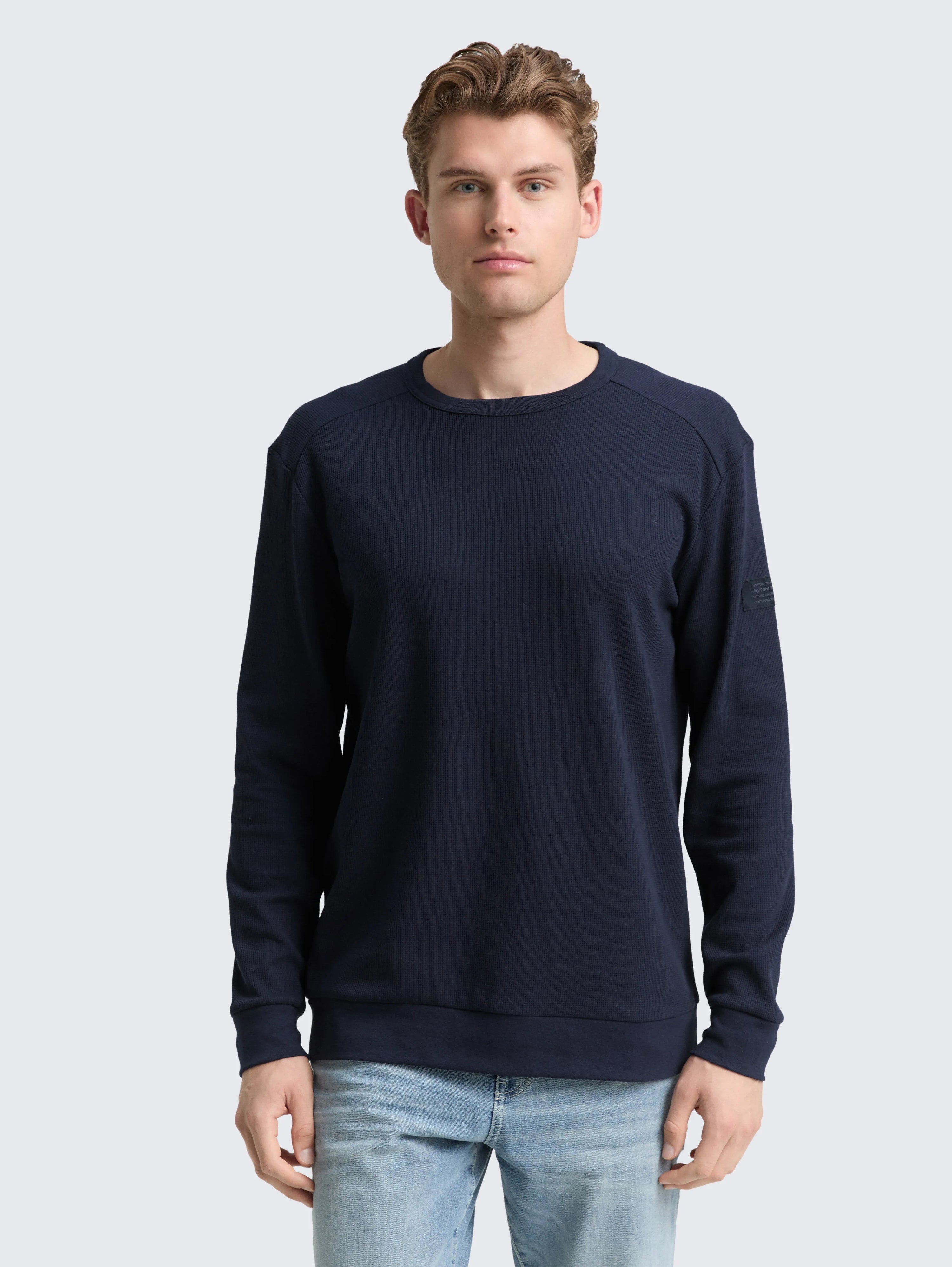 Tom Tailor_0_Long-Sleeved Shirt with Waffle Texture_1048612_10668_01