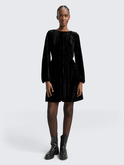 Tom Tailor_0_Mini Velvet Dress with Bow Detail_1048613_14482_01
