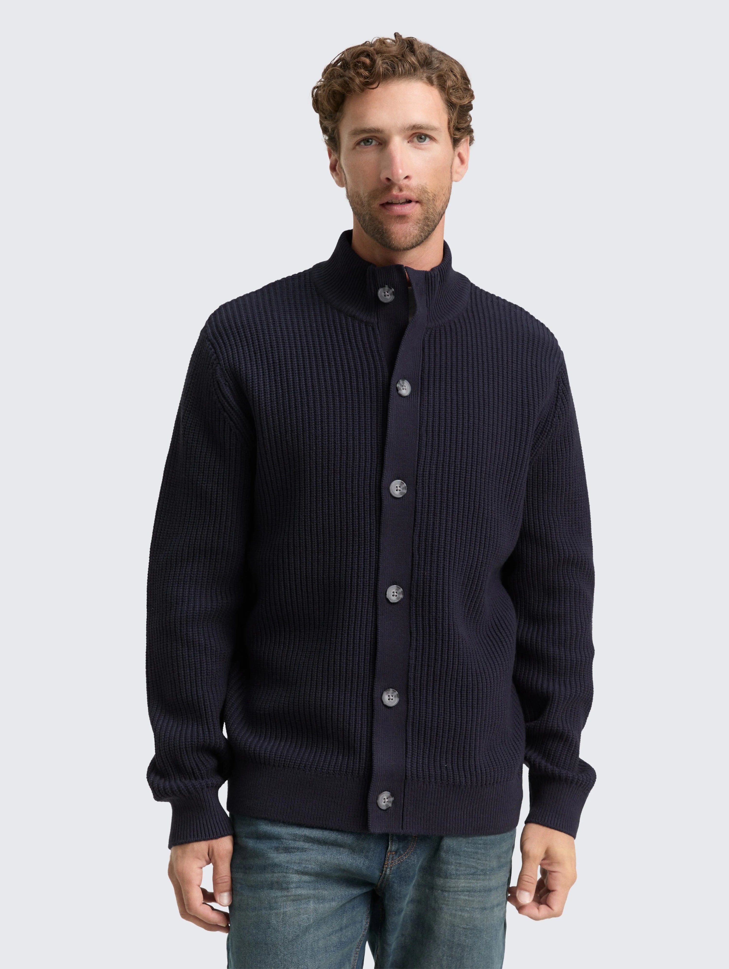 Tom Tailor_Beige_Cardigan with Button Placket_1048729_10668_02