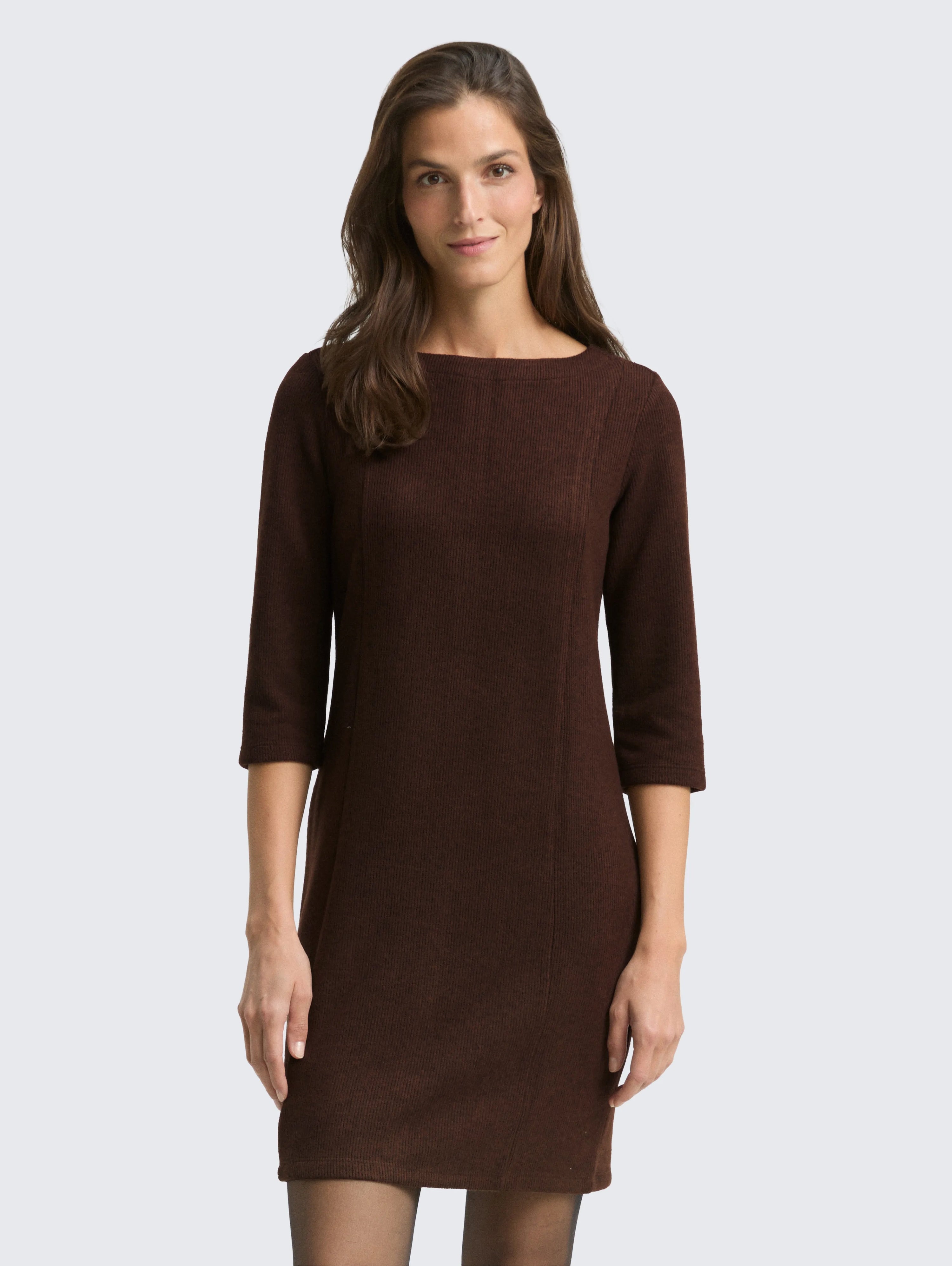 Tom Tailor_White_Cosy Dress with 3/4 Sleeves_1048782_39062_02
