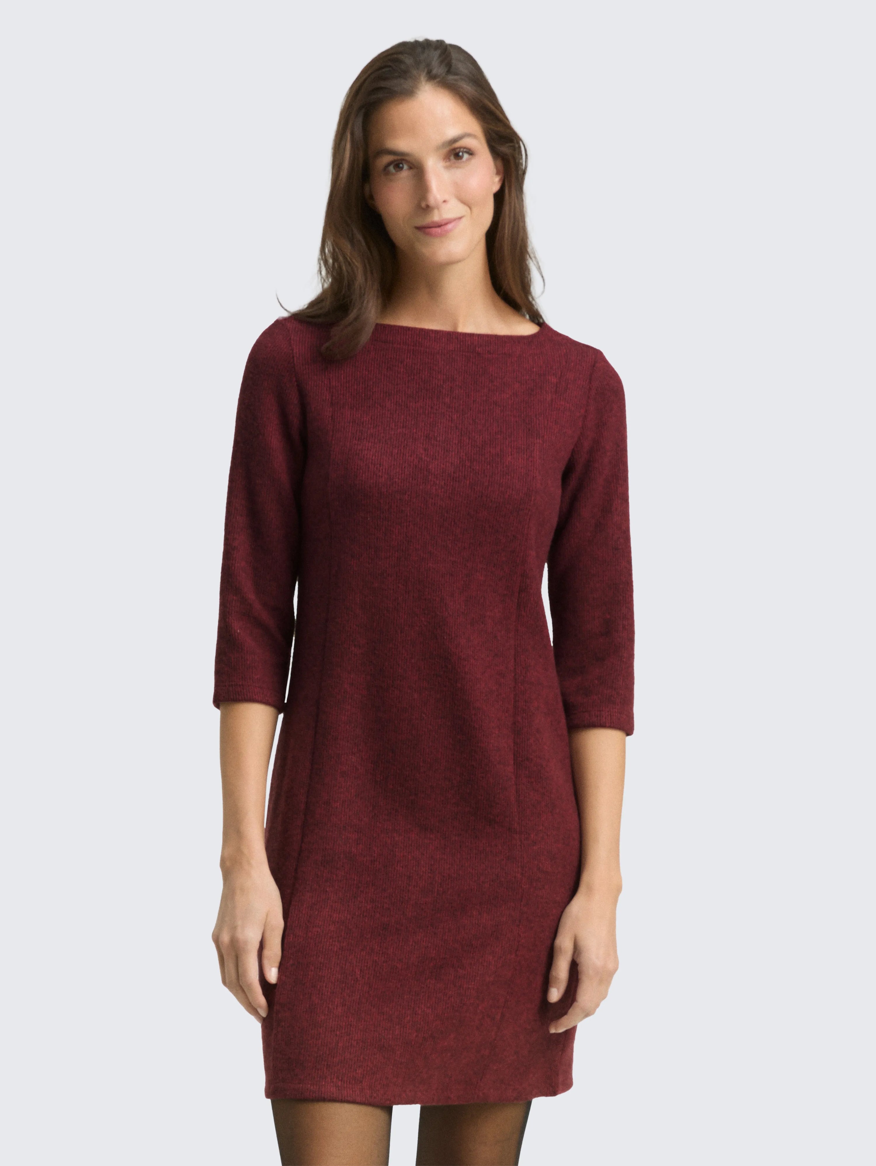 Tom Tailor_White_Cosy Dress with 3/4 Sleeves_1048782_39063_02