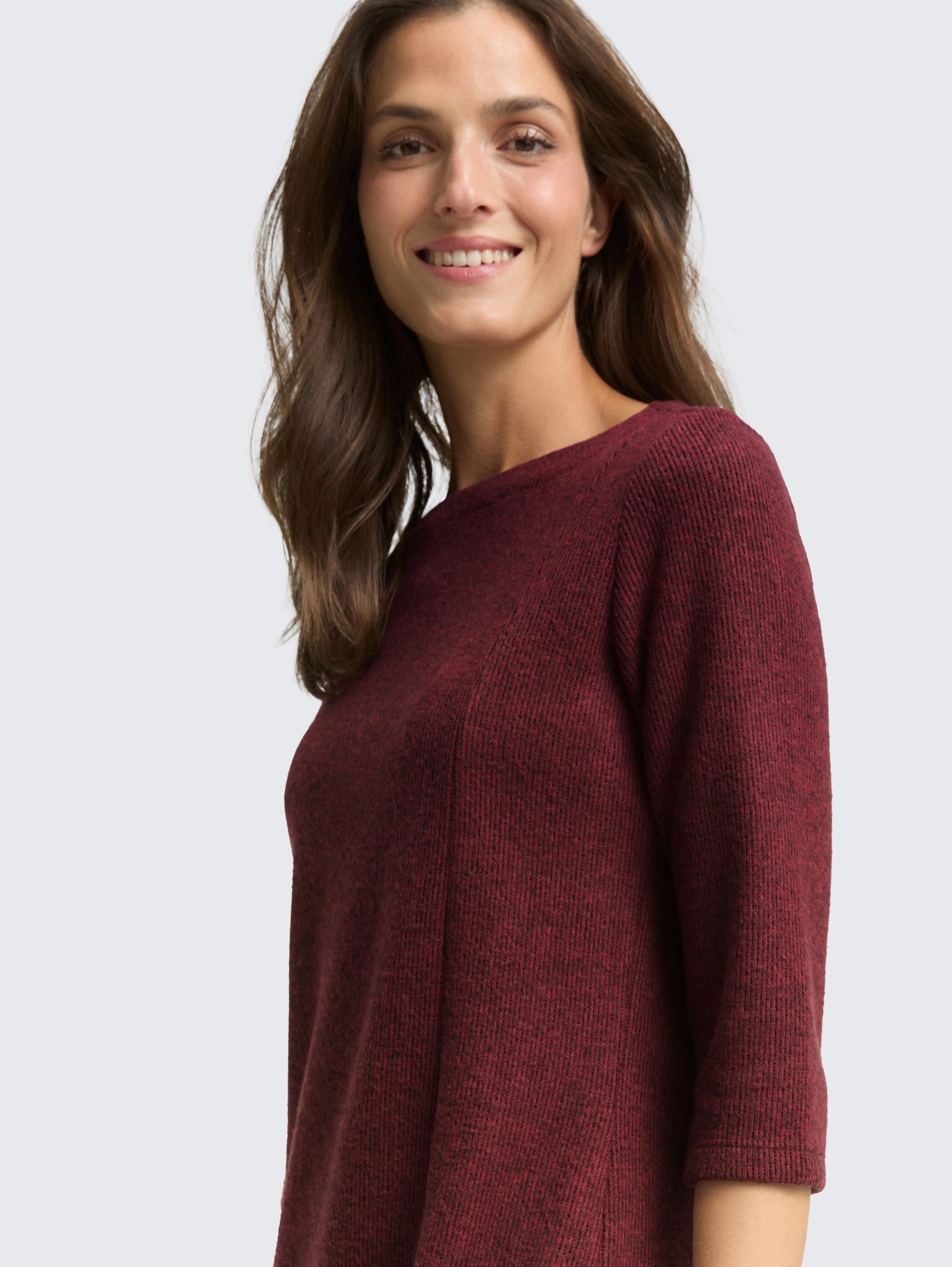 Tom Tailor_White_Cosy Dress with 3/4 Sleeves_1048782_39063_05