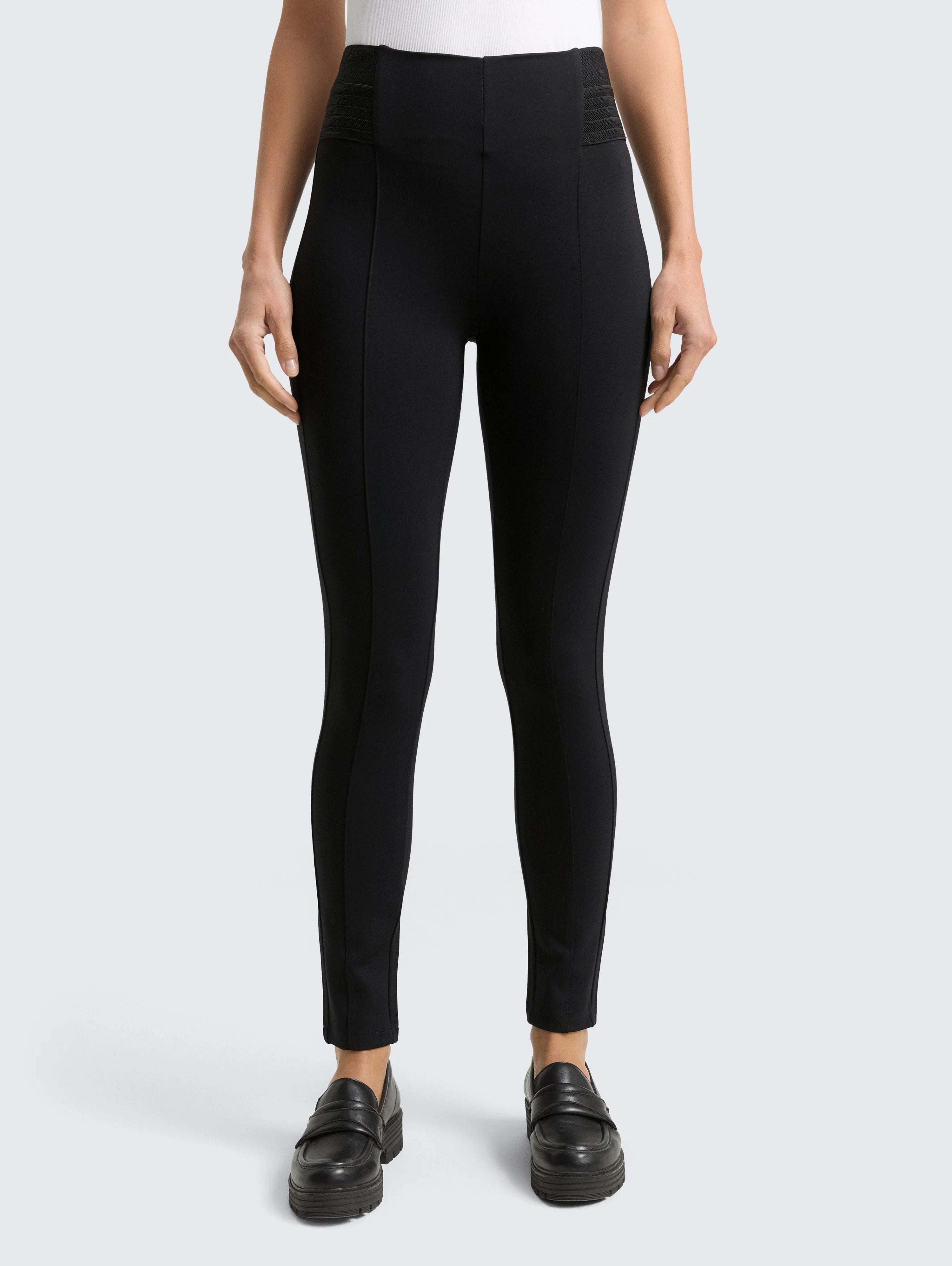 Tom Tailor_Beige_Treggings Trousers with Elasticated Waistband_1048842_14482_05