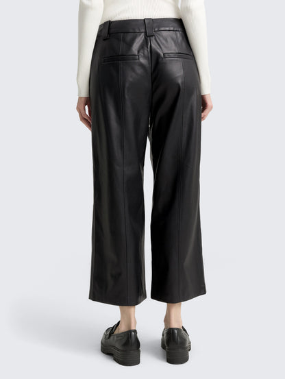 Tom Tailor_Gray_Culotte Trousers in Leather Look_1048846_14482_02