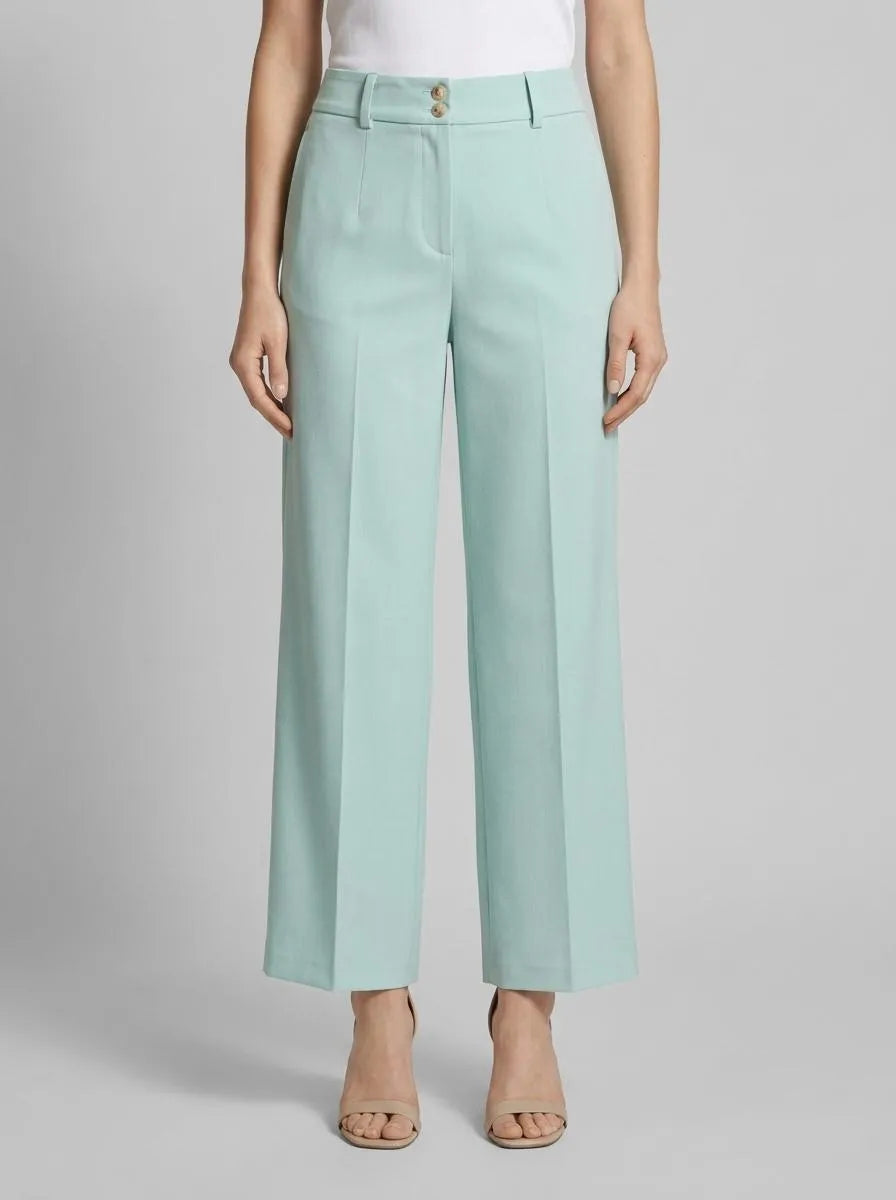 Tom Tailor Blue Haze Melange Women Ttlea Wide Trousers with Crease SKU: 1048856_39627 Image 00