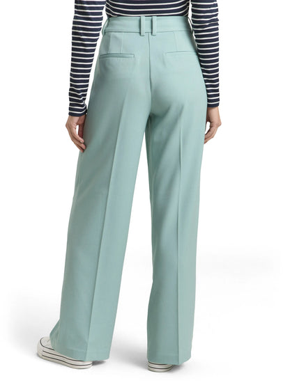 Tom Tailor Blue Haze Melange Women Ttlea Wide Trousers with Crease SKU: 1048856_39627 Image 02