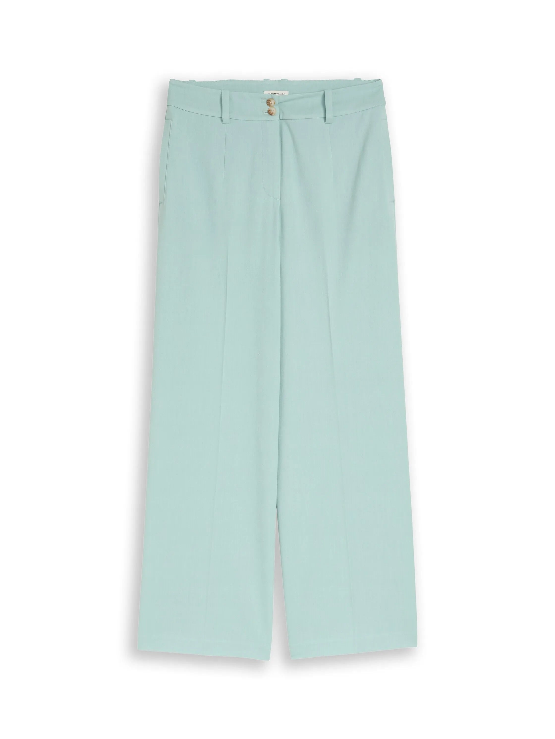 Tom Tailor Blue Haze Melange Women Ttlea Wide Trousers with Crease SKU: 1048856_39627 Image 06