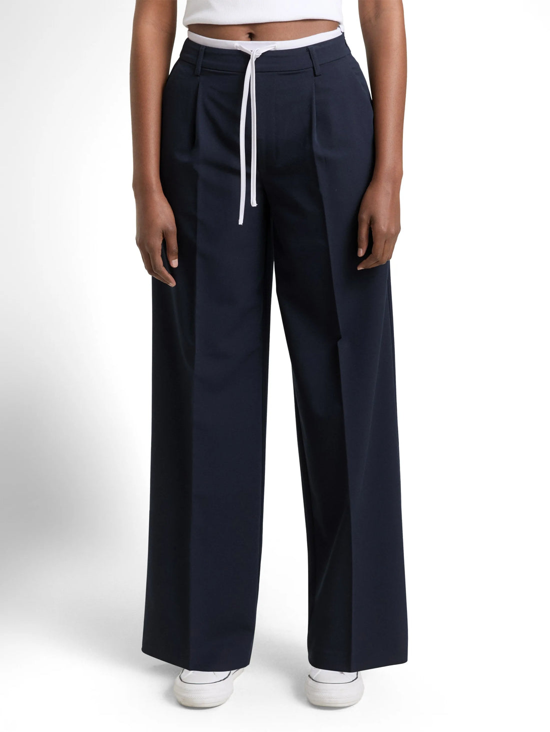 Denim Tom Tailor Sky Captain Blue Women Wide Leg Trousers in a 2-In-1 Look SKU: 1048881_10668 Image 01
