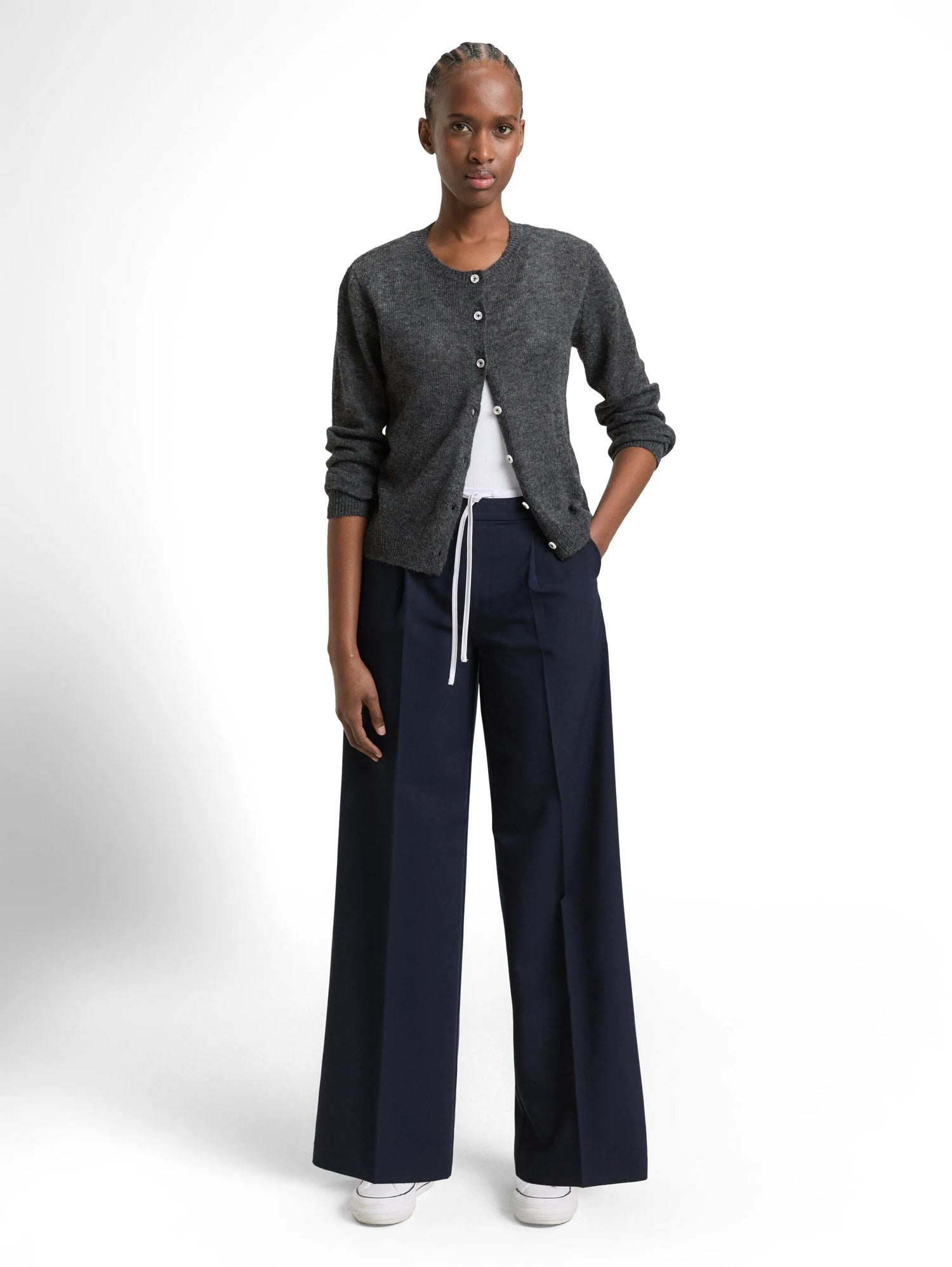 Denim Tom Tailor Sky Captain Blue Women Wide Leg Trousers in a 2-In-1 Look SKU: 1048881_10668 Image 04