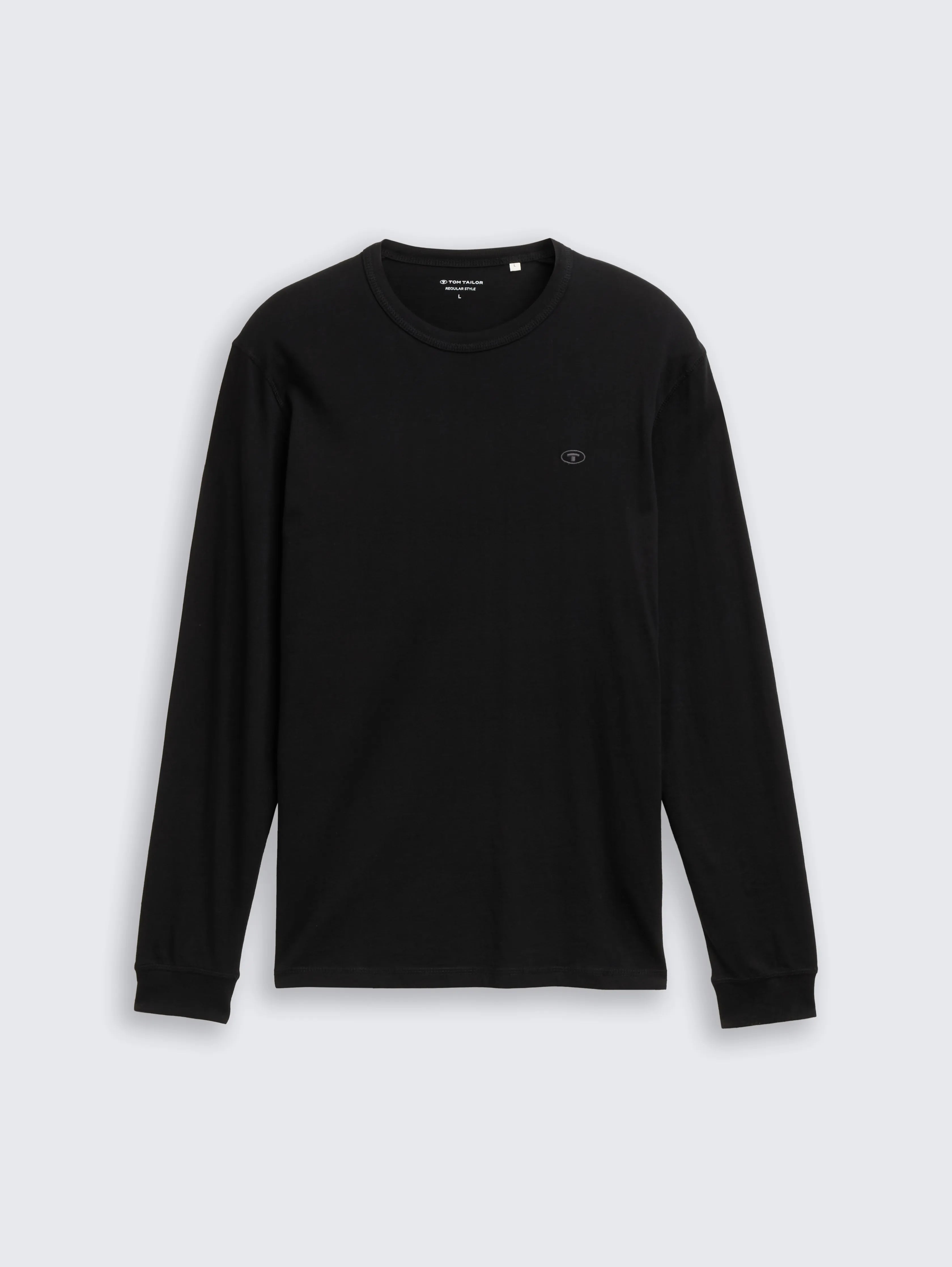 Tom Tailor_0_Basic Long-Sleeved Shirt Made of Cotton_1048902_29999_01