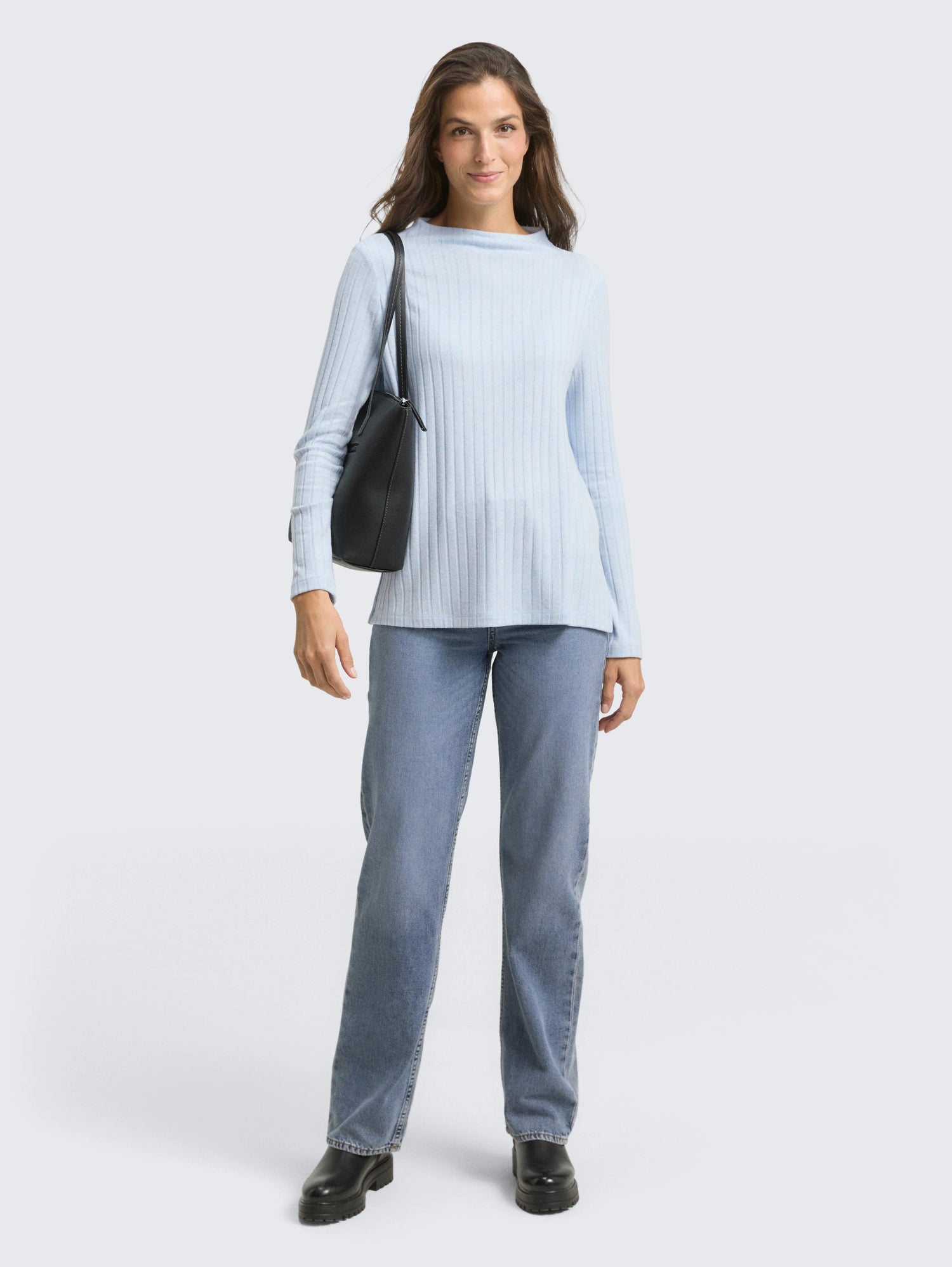 Tom Tailor_0_Cosy Long-Sleeved Shirt with Stand-Up Collar_1048934_34910_01