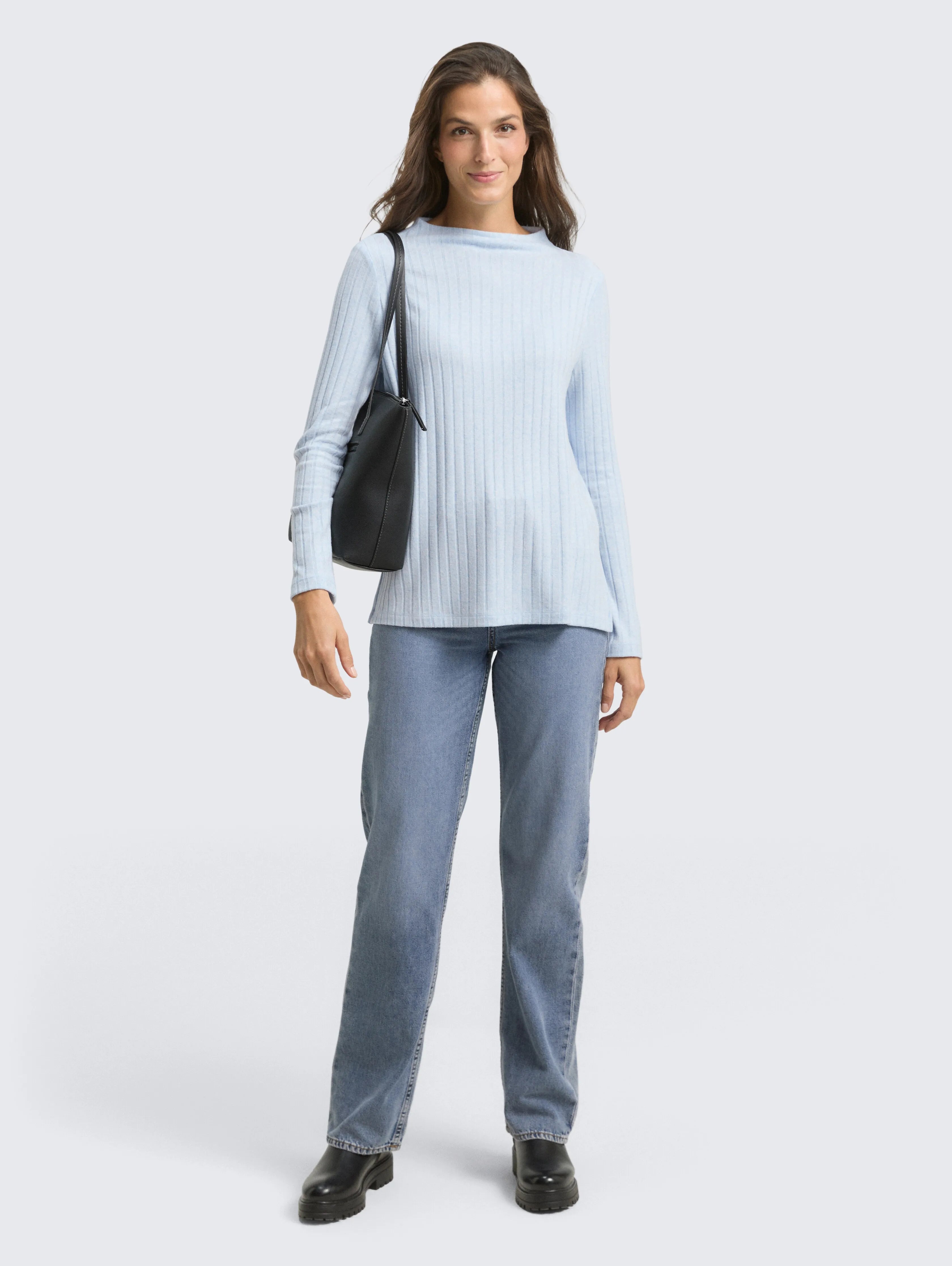 Tom Tailor_0_Cosy Long-Sleeved Shirt with Stand-Up Collar_1048934_34910_01