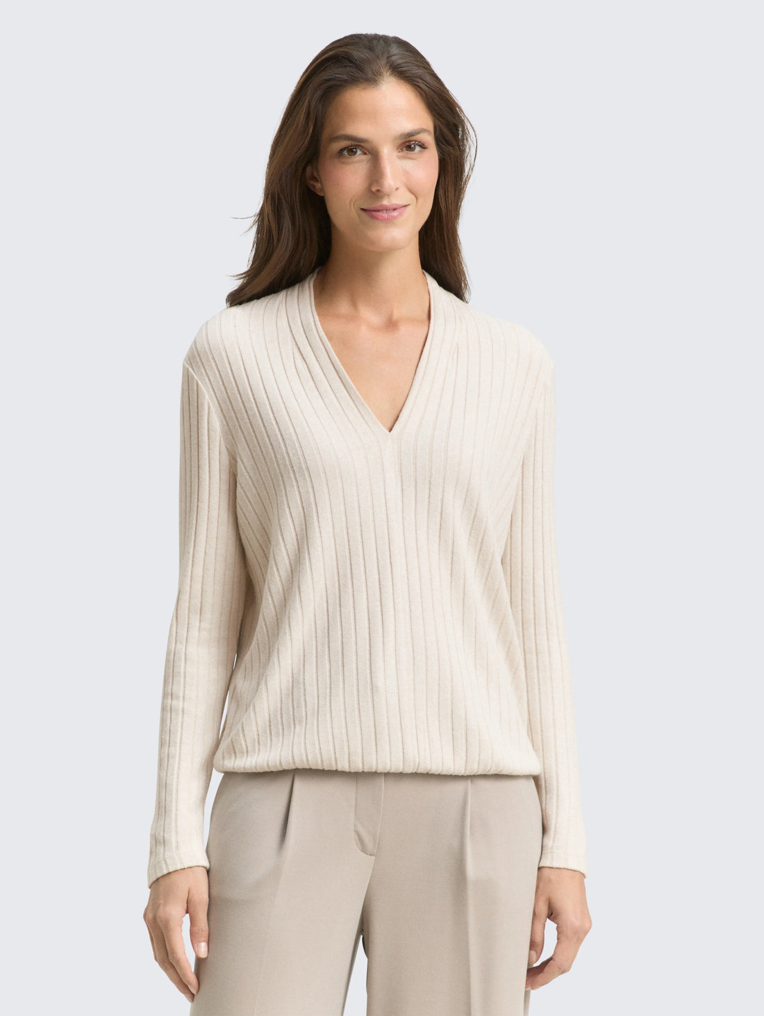 Tom Tailor_0_Cosy Long-Sleeved Shirt with V-Neck_1048936_36844_02