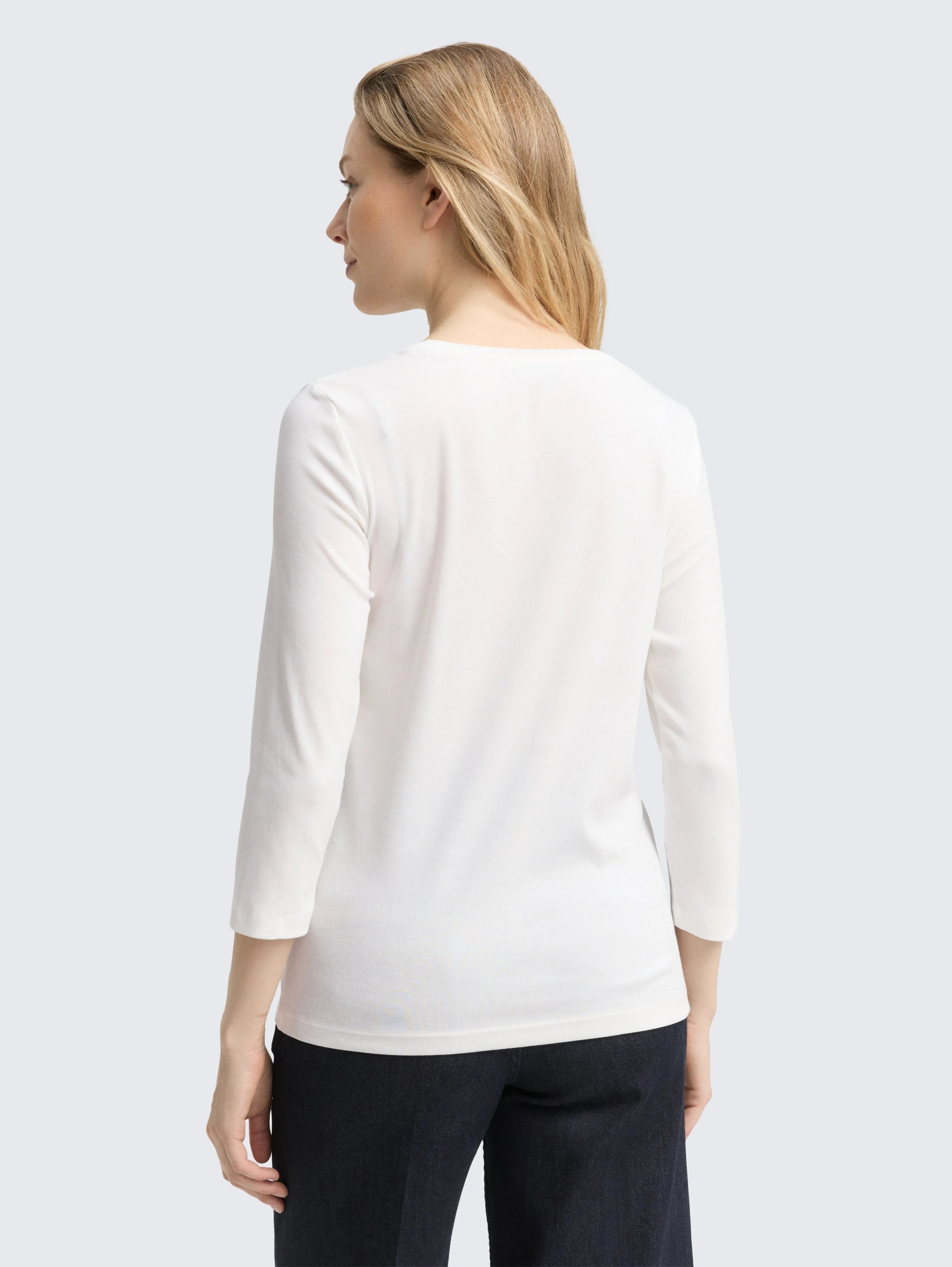 Tom Tailor_0_Slim Fit Long-Sleeved Shirt with Glitter Logo_1048941_10315_03