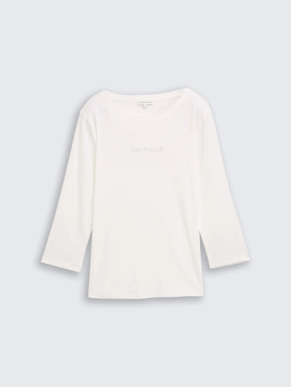 Tom Tailor_0_Slim Fit Long-Sleeved Shirt with Glitter Logo_1048941_10315_04